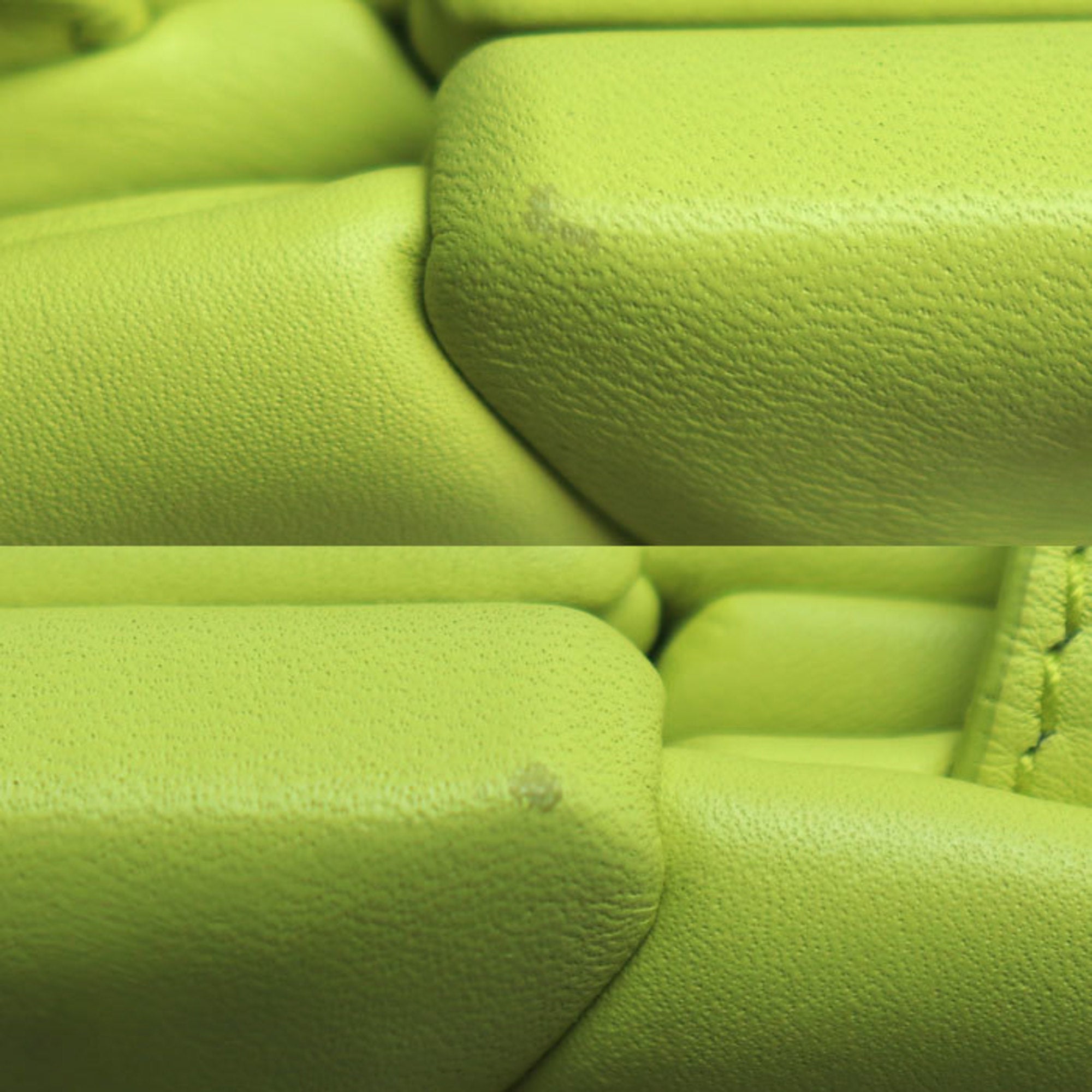 Bottega Veneta Green Yellow Leather Shoulder Bag (Pre-Owned)