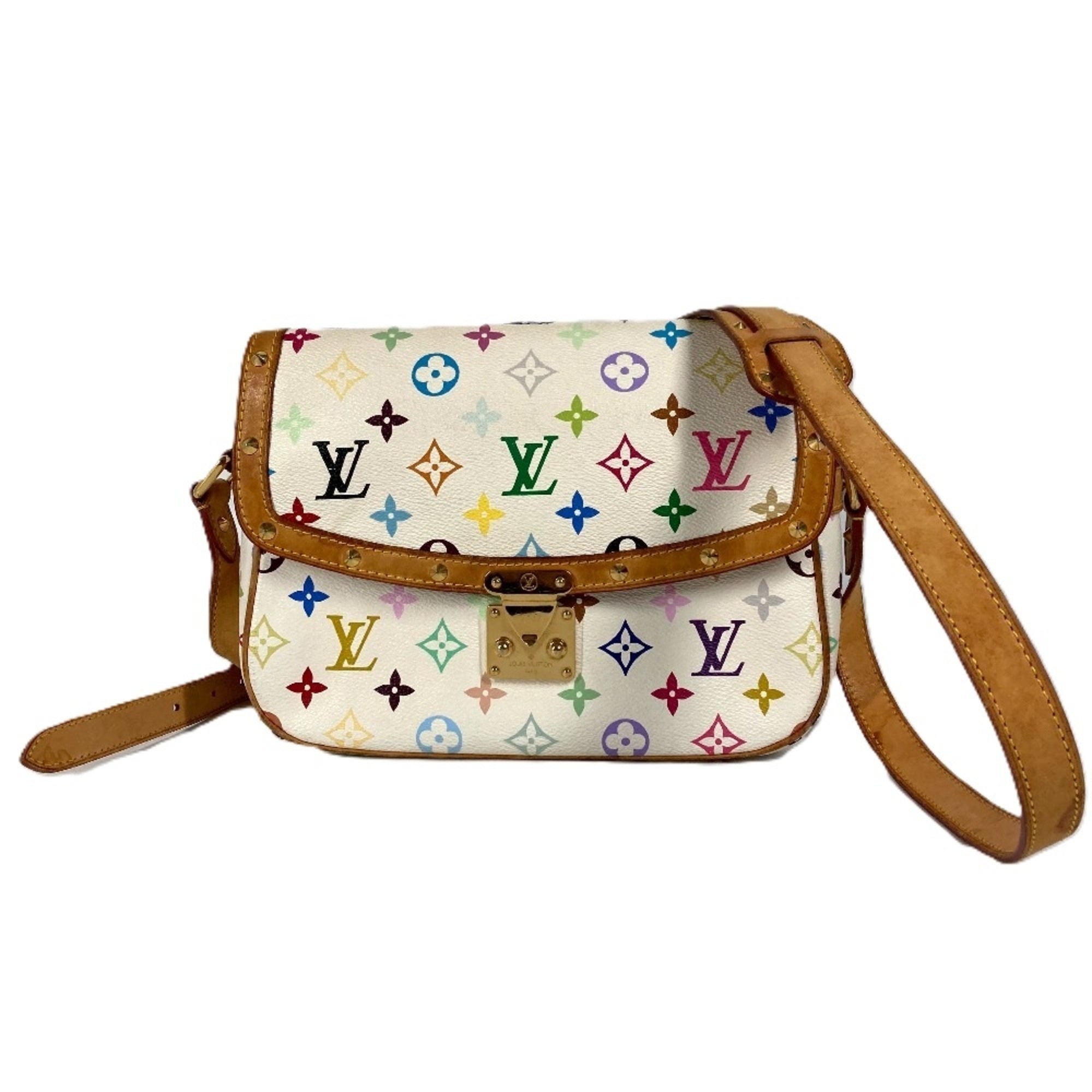 Louis Vuitton Blanc White Monogram Multicolore Shoulder Bag (Pre-Owned)