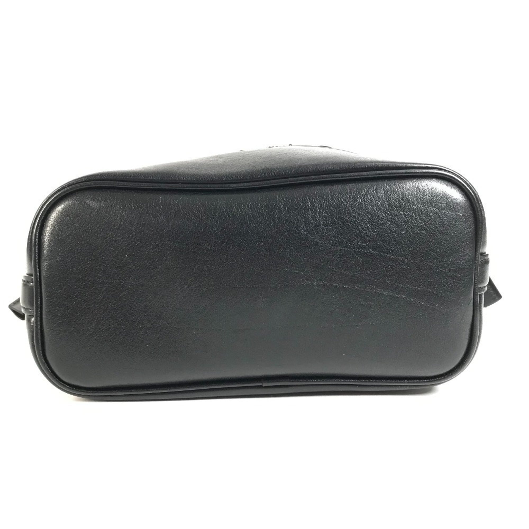 Louis Vuitton Black Monogram Navy Spangles Satin Leather Handbag Pouch Shoulder Bag (Pre-Owned)