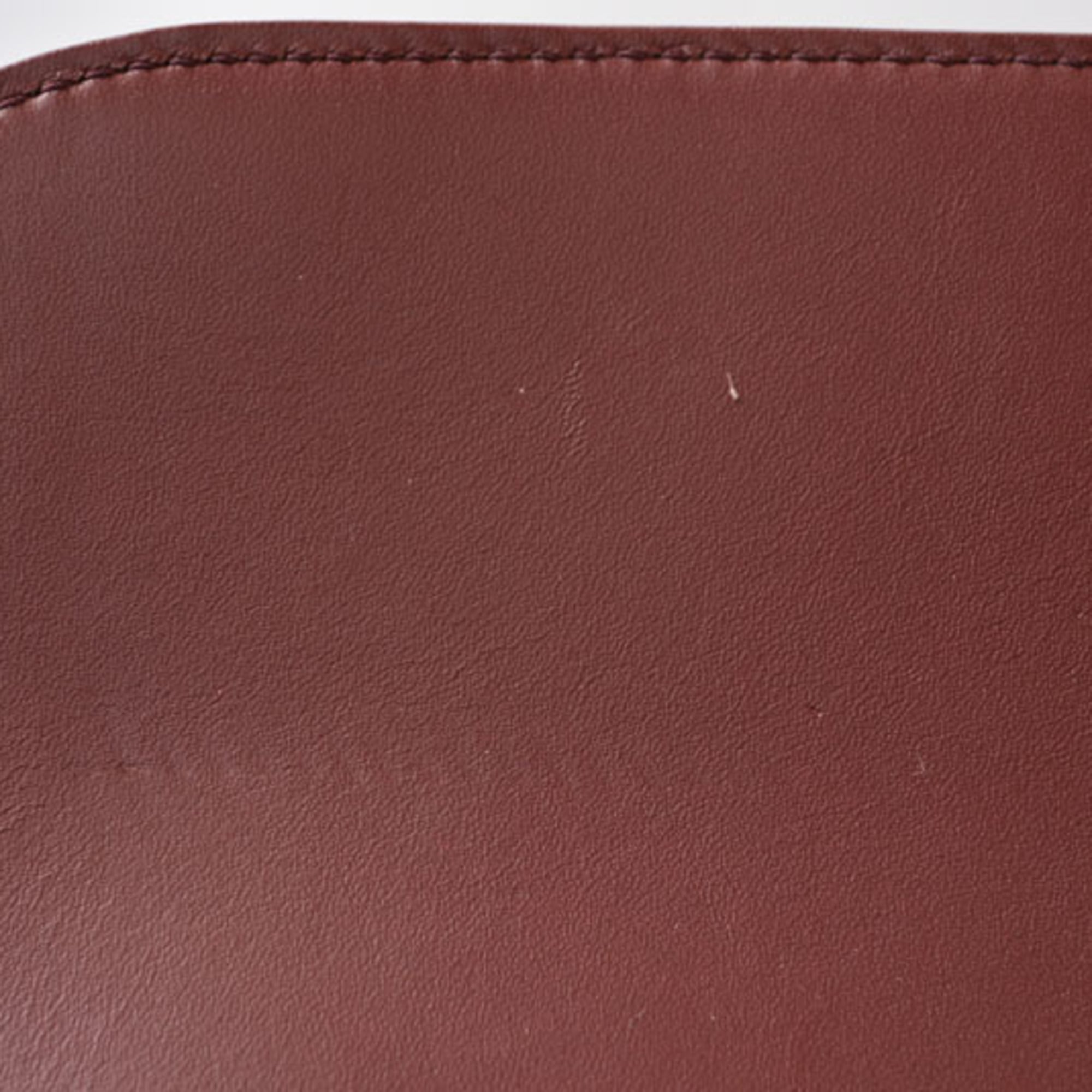 Cartier Bordeaux Leather Shoulder Bag (Pre-Owned)