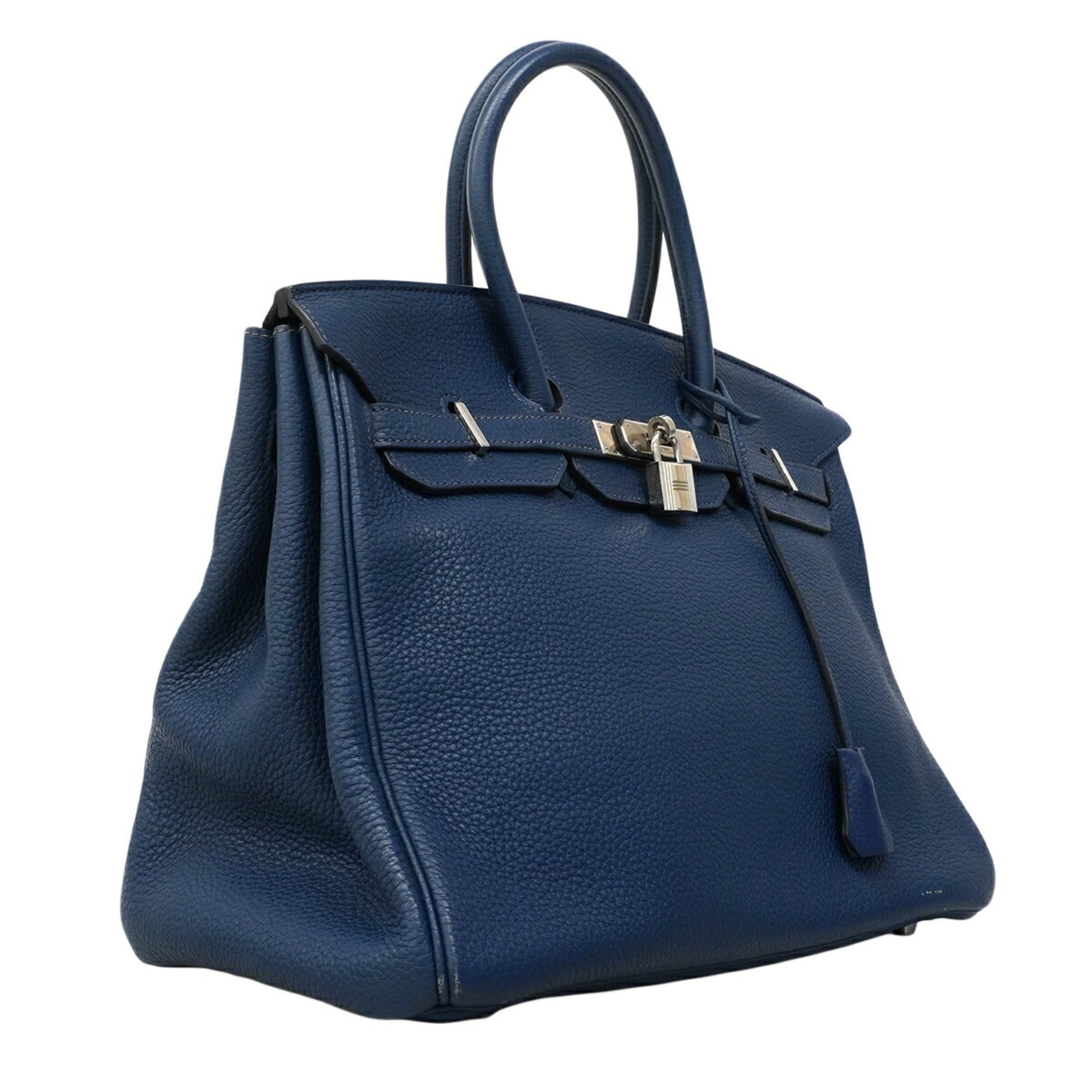 Hermes Blue Togo Leather Handbag (Pre-Owned)