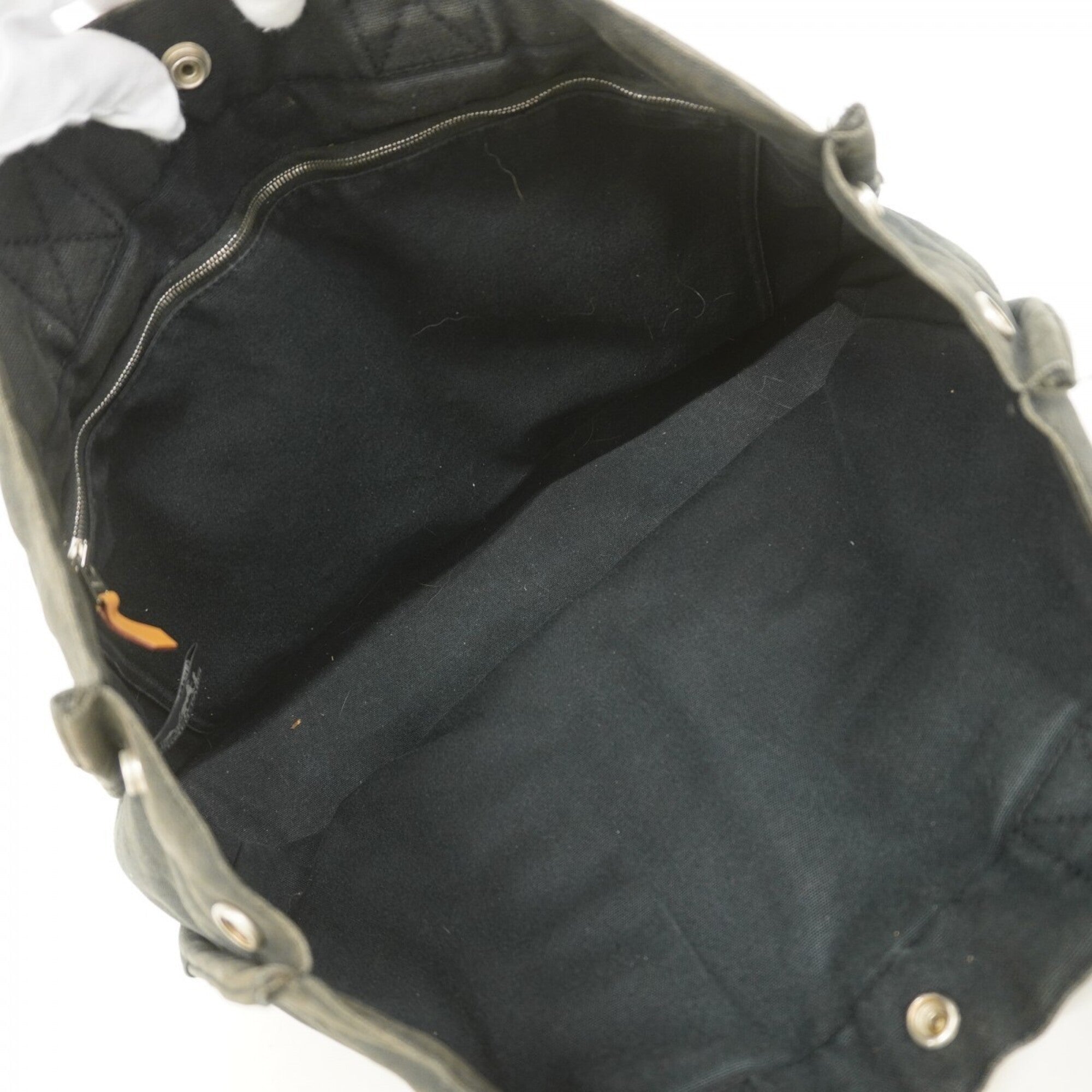 Hermes Black Canvas Tote Bag (Pre-Owned)