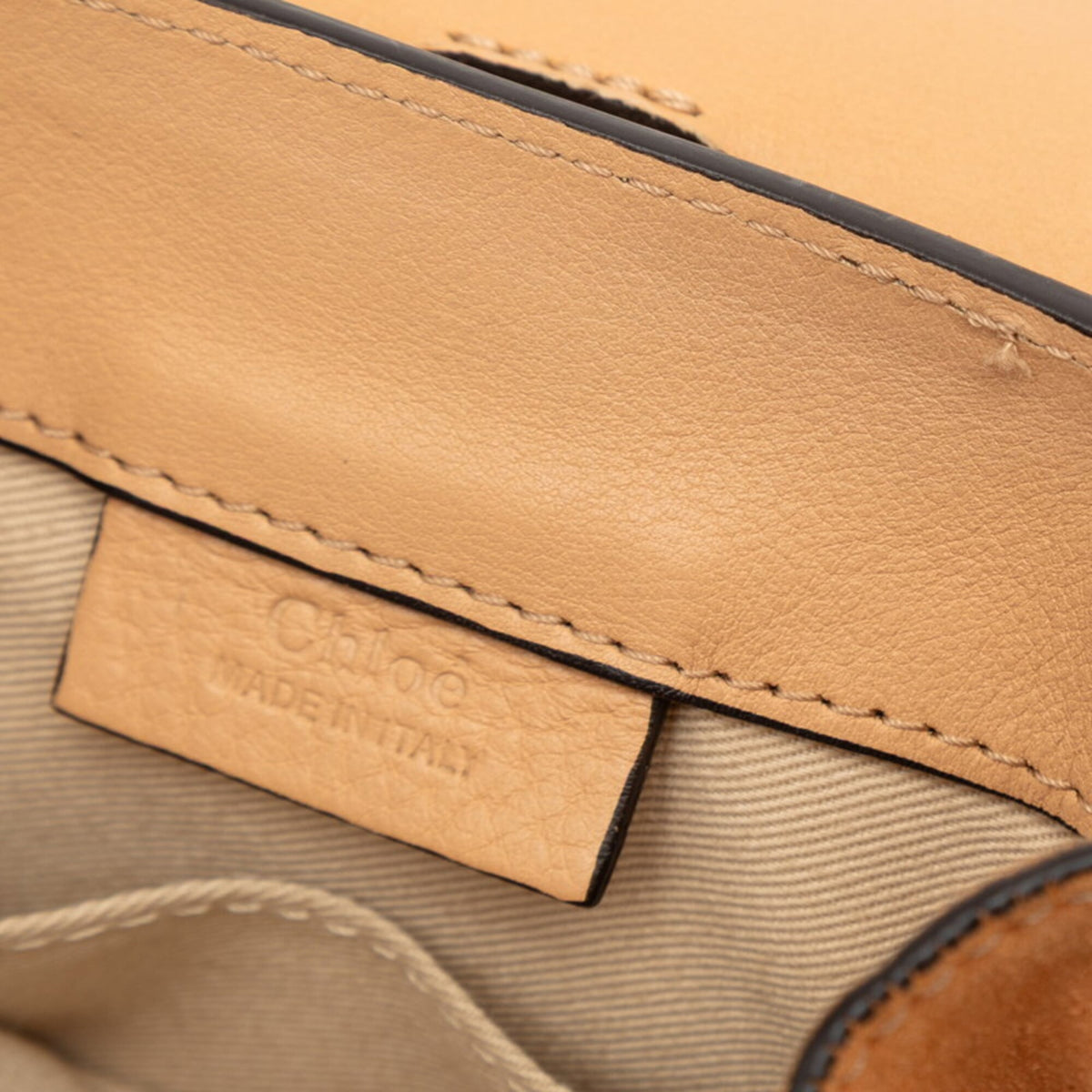 Chloé Beige Grayish Suede Leather Backpack Handbag (Pre-Owned)