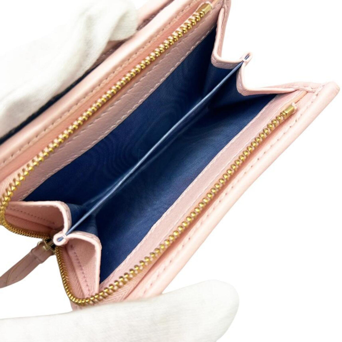 Gucci Blue Pink Leather Wallet (Bi-Fold) (Pre-Owned)