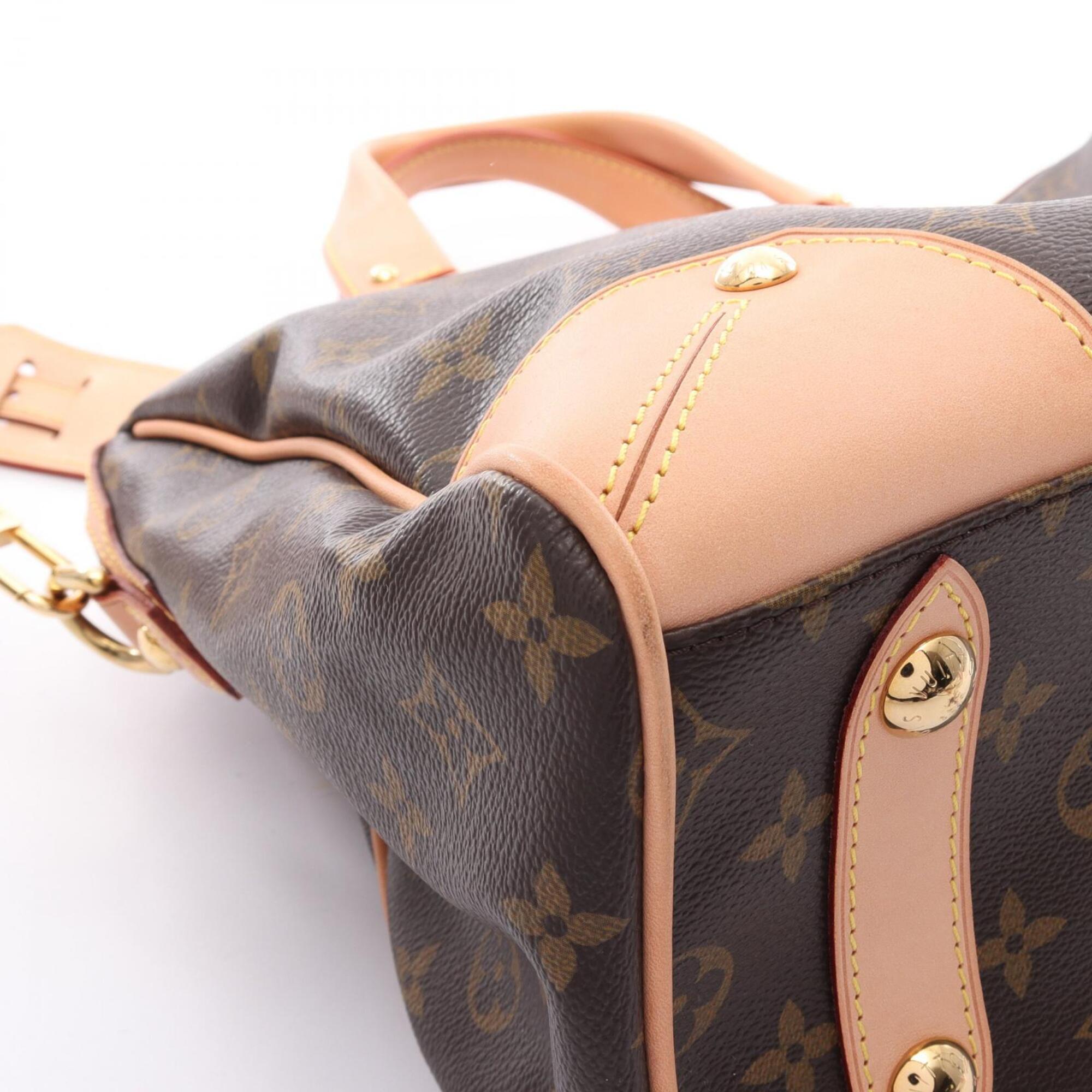 Louis Vuitton Brown Monogram Coated Canvas Leather Handbag (Pre-Owned)