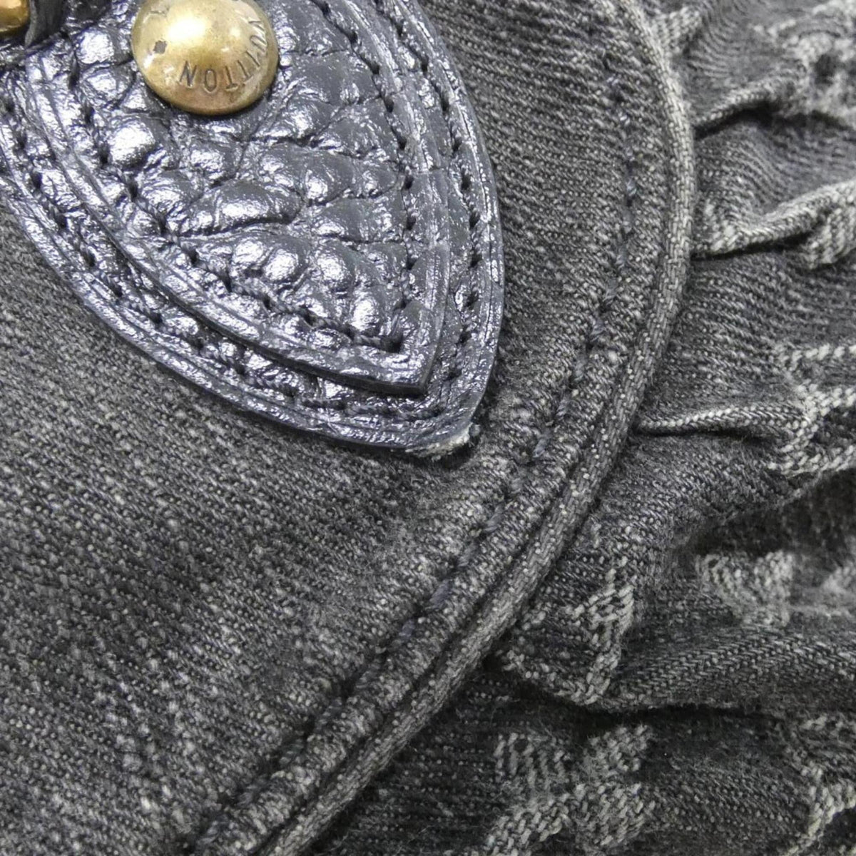 Louis Vuitton Black Denim Handbag (Pre-Owned)