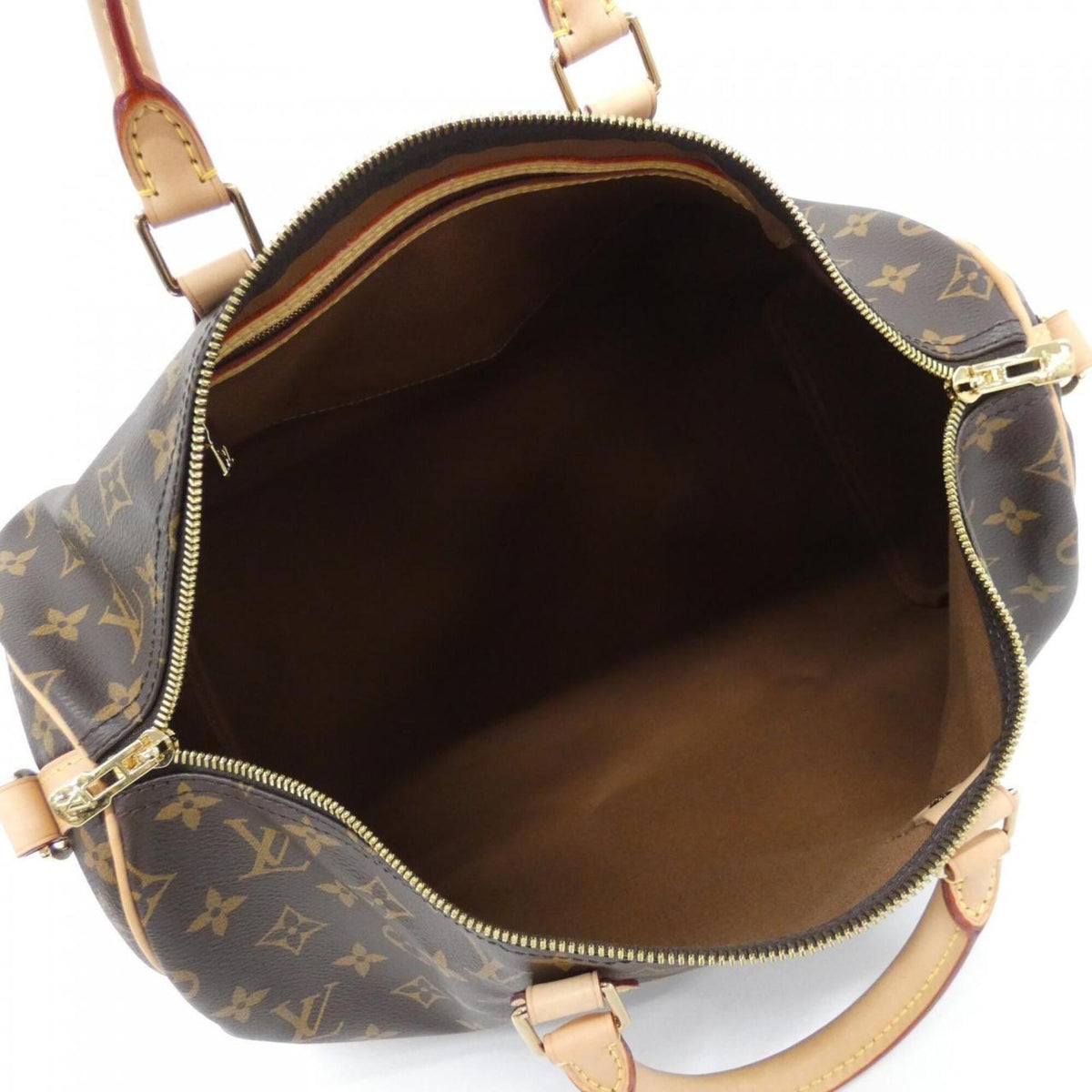 Louis Vuitton Brown Coated Canvas Boston Bag (Pre-Owned)