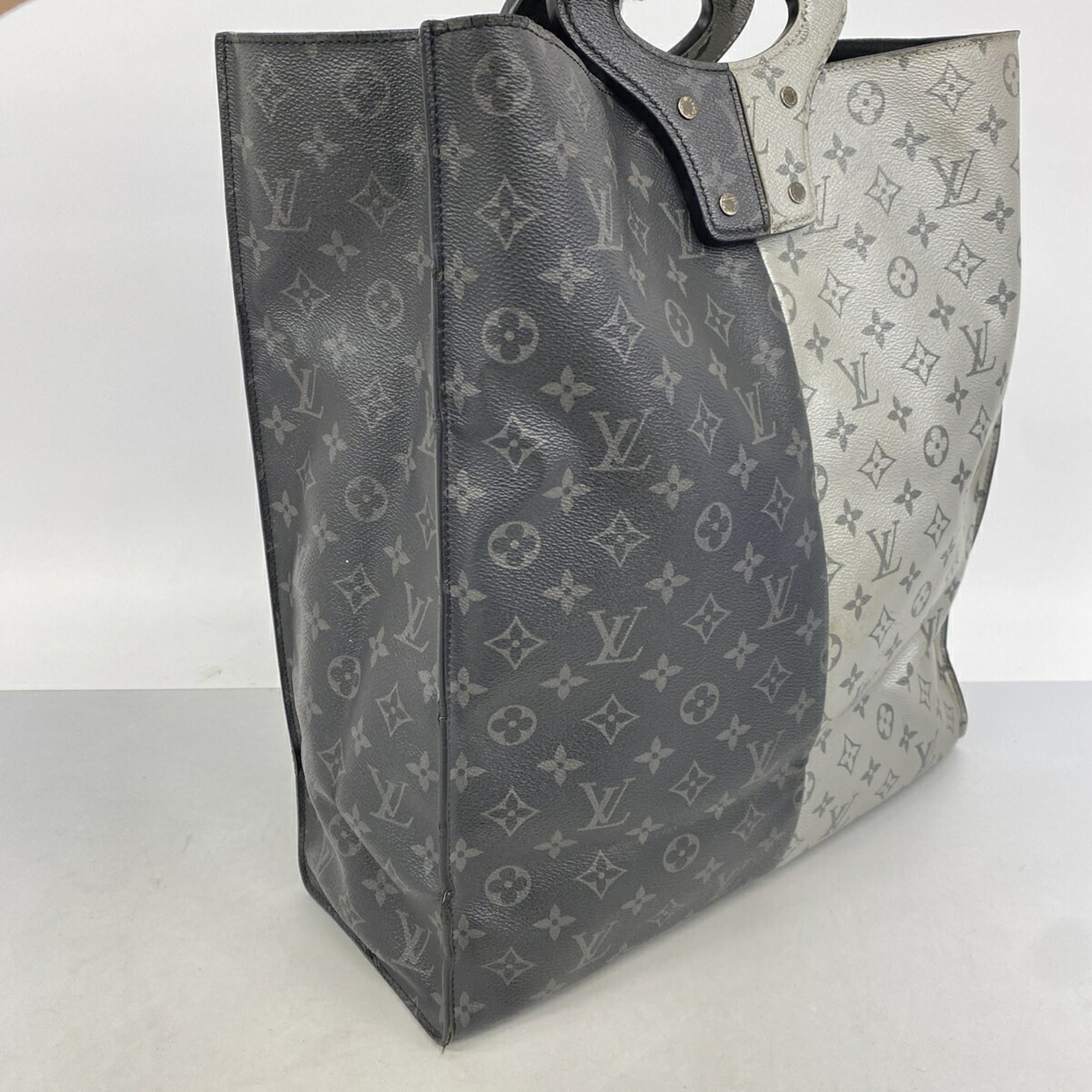 Louis Vuitton Black Gray Tote Bag (Pre-Owned)
