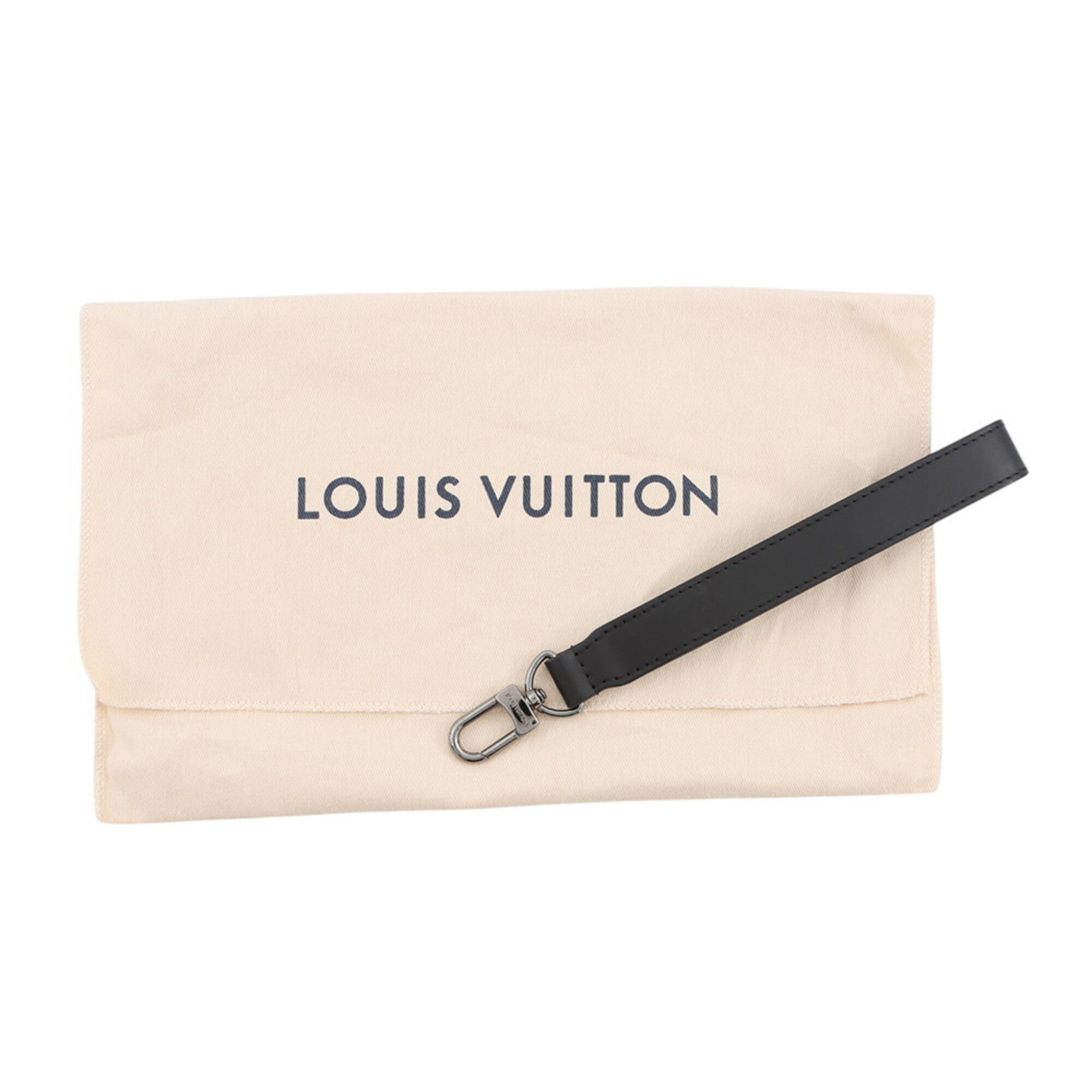 Louis Vuitton Noir Monogram Eclipse Clutch Bag Handbag (Pre-Owned)