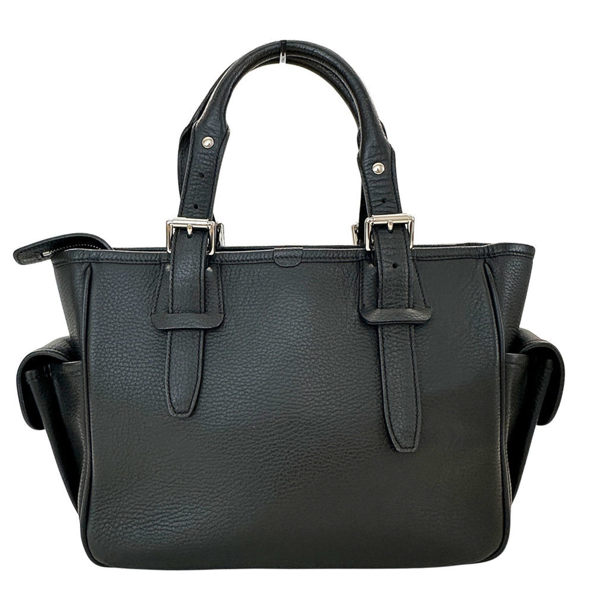 Burberry Black Leather Handbag (Pre-Owned)