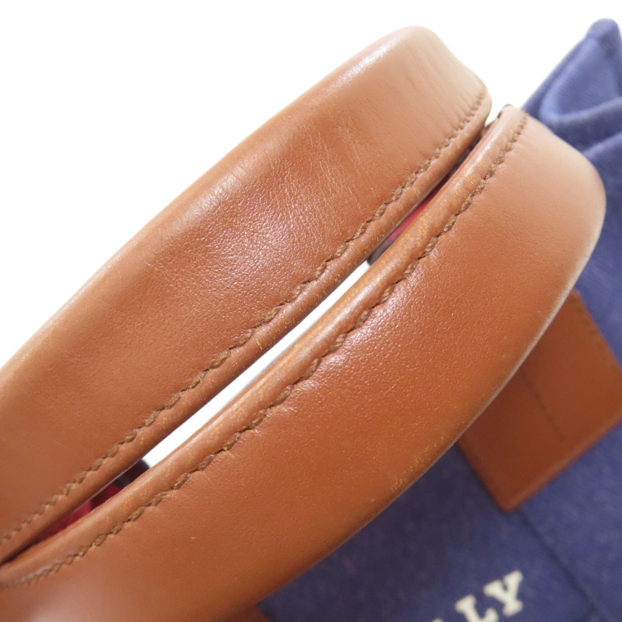Bally Blue Canvas Handbag (Pre-Owned)
