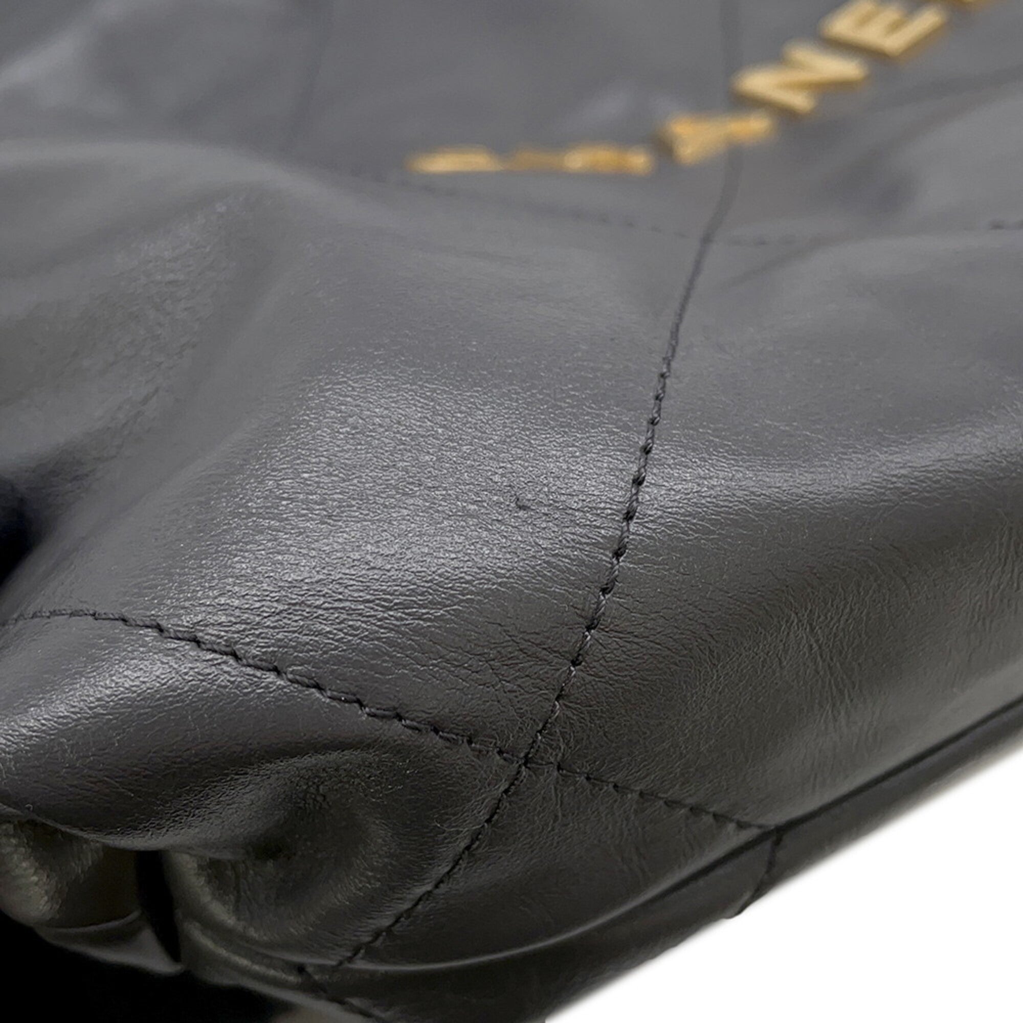 Chanel Gray Leather Backpack (Pre-Owned)