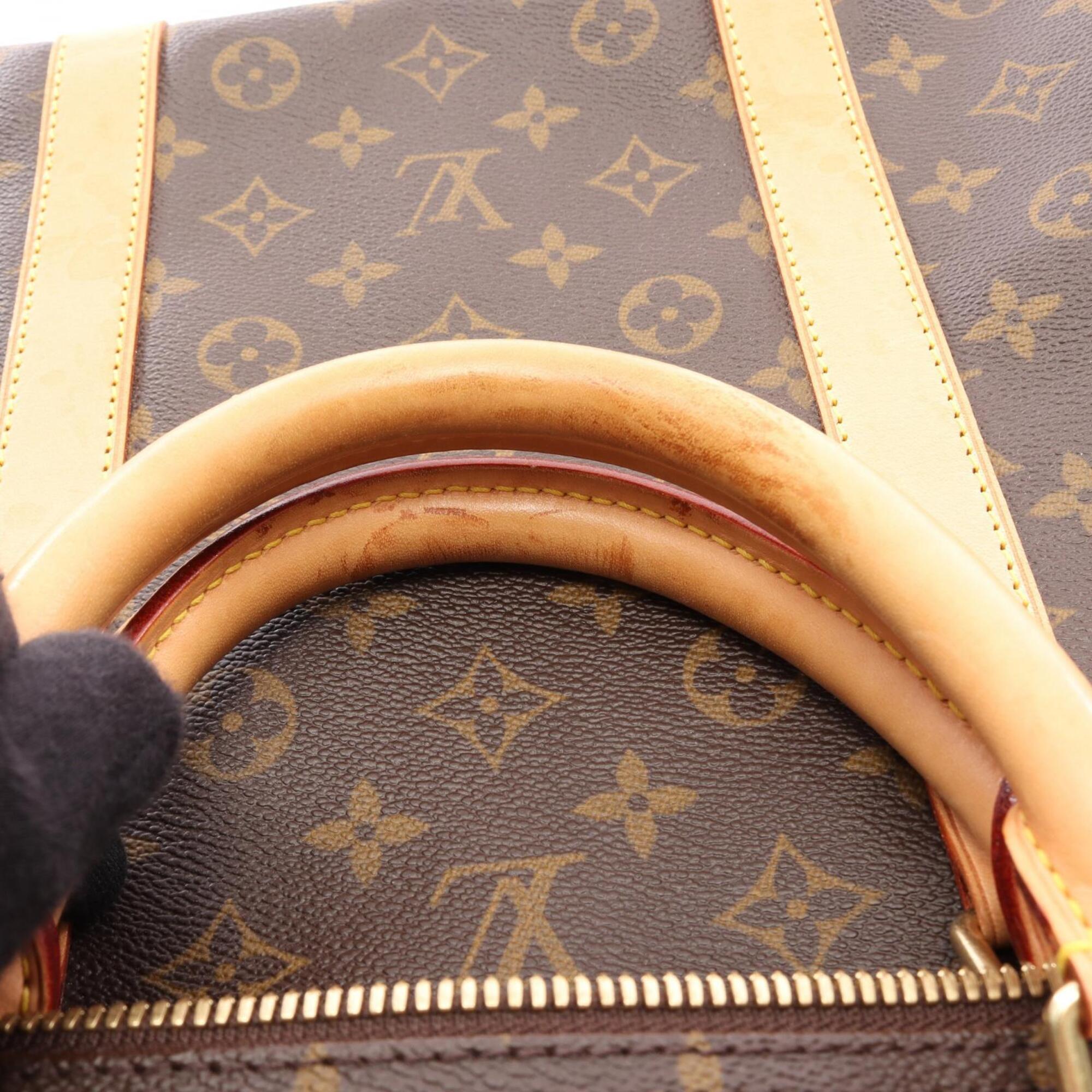 Louis Vuitton Brown Monogram Leather Boston Bag Handbag (Pre-Owned)