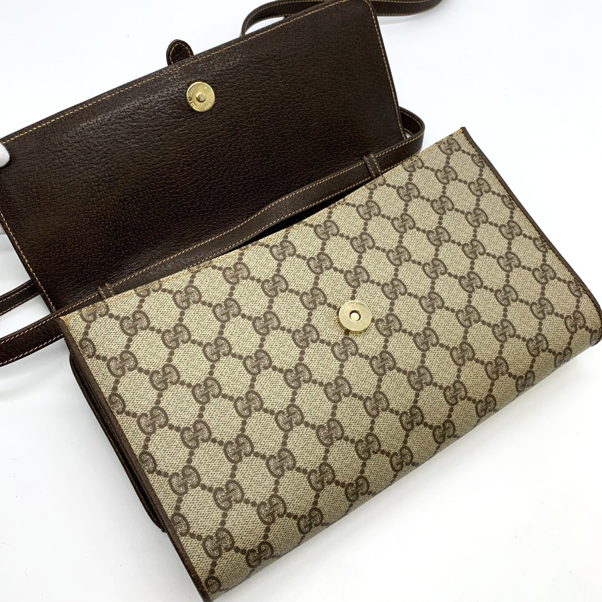 Gucci Brown Gg Supreme Shoulder Bag (Pre-Owned)