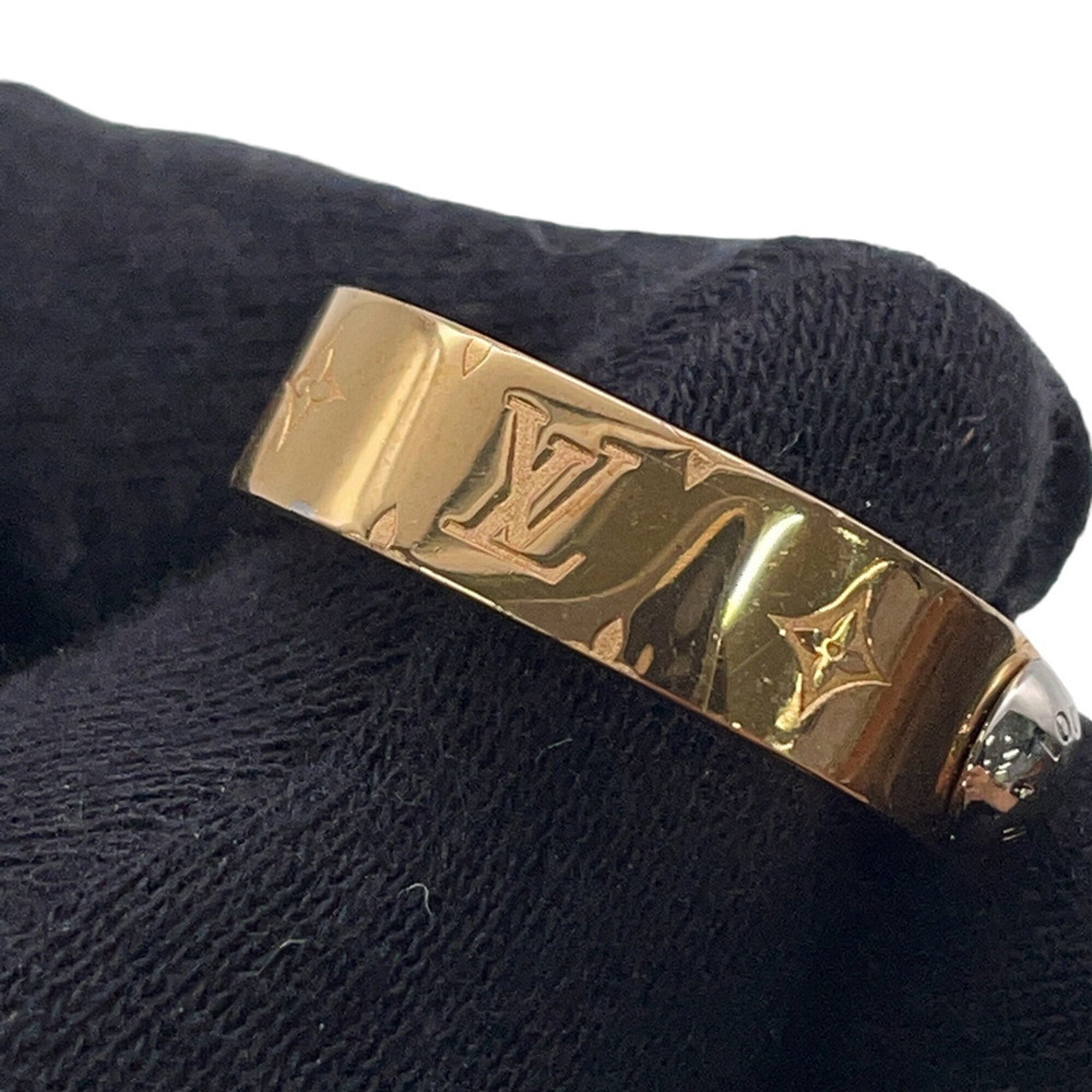 Louis Vuitton Gold Metal Band Ring (Pre-Owned)