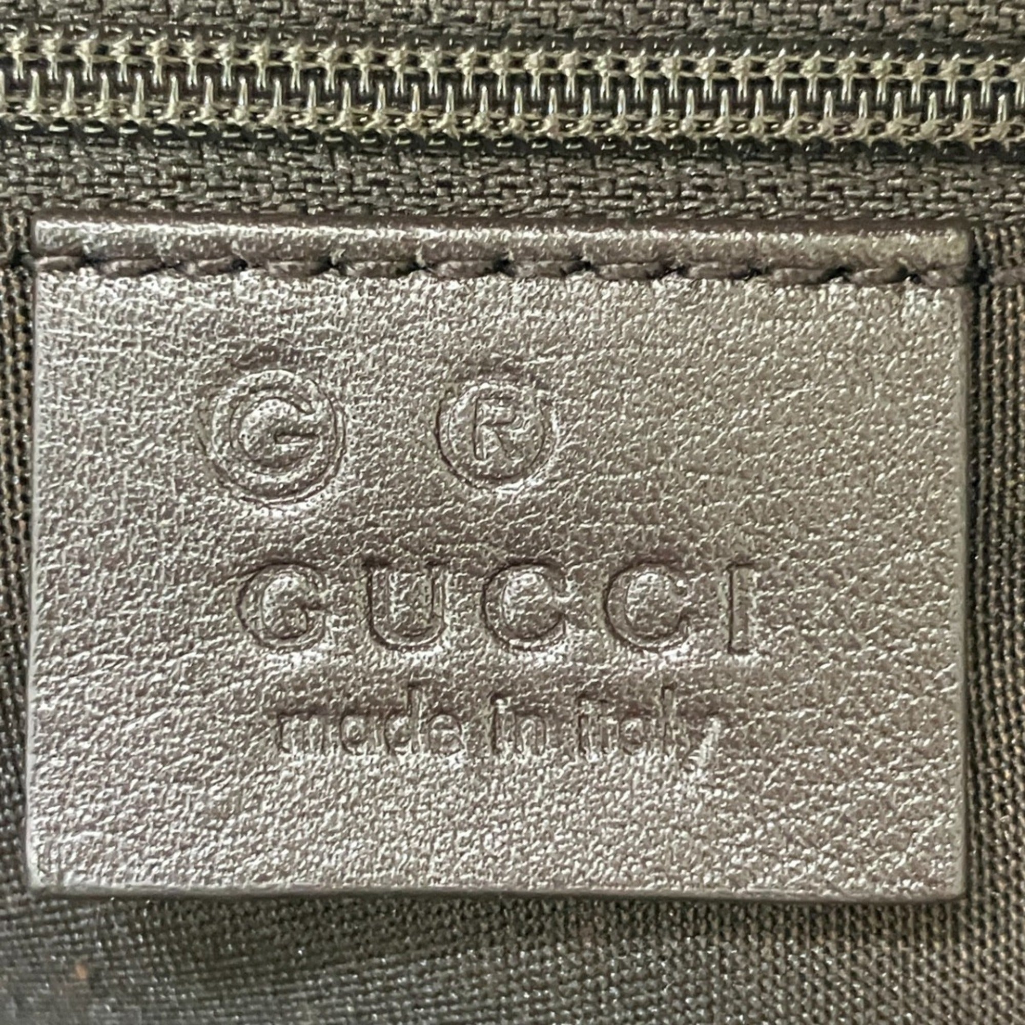 Gucci Gg Canvas Beige Brown Gg Canvas Leather Shoulder Bag (Pre-Owned)