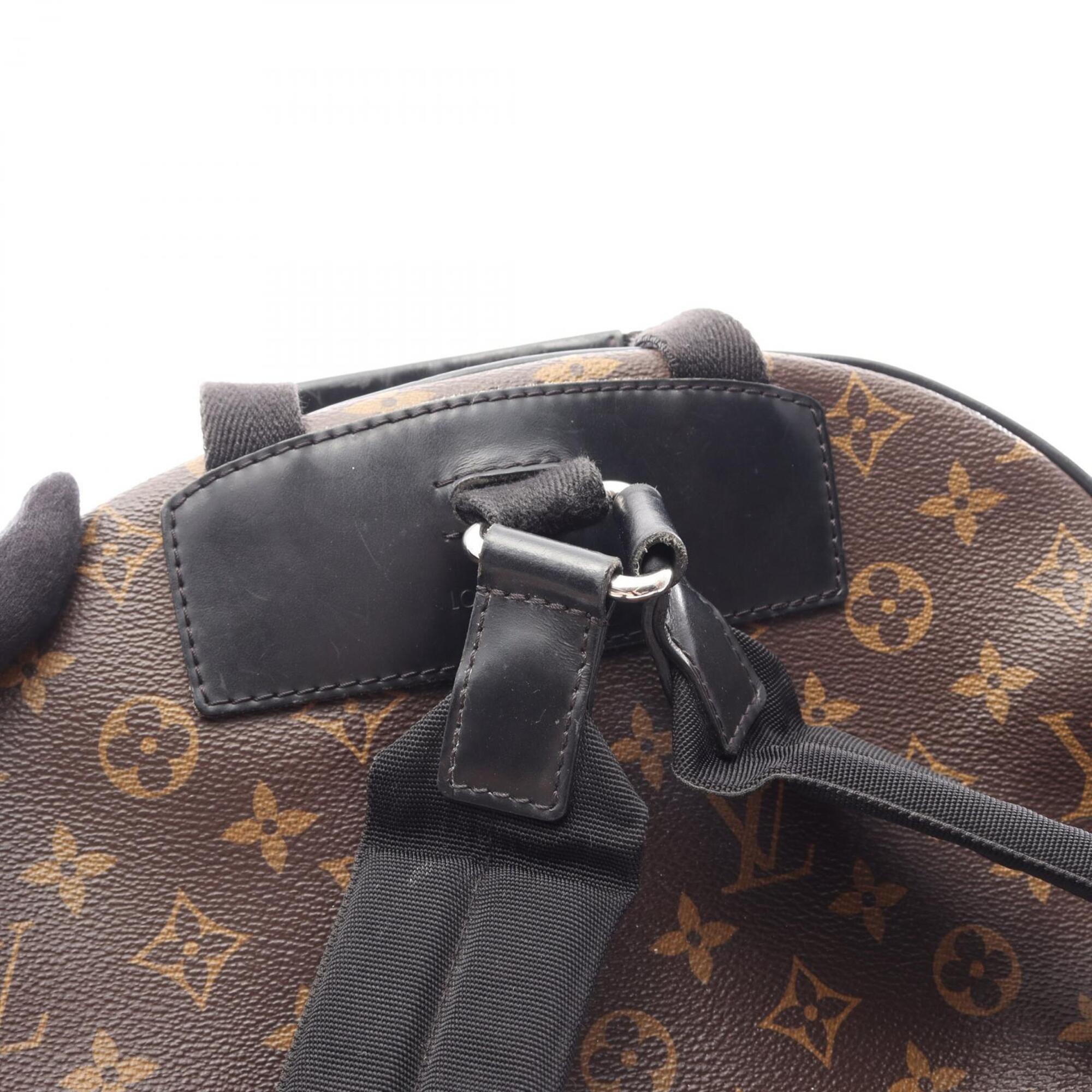 Louis Vuitton Black Brown Monogram Macassar Coated Canvas Leather Backpack (Pre-Owned)