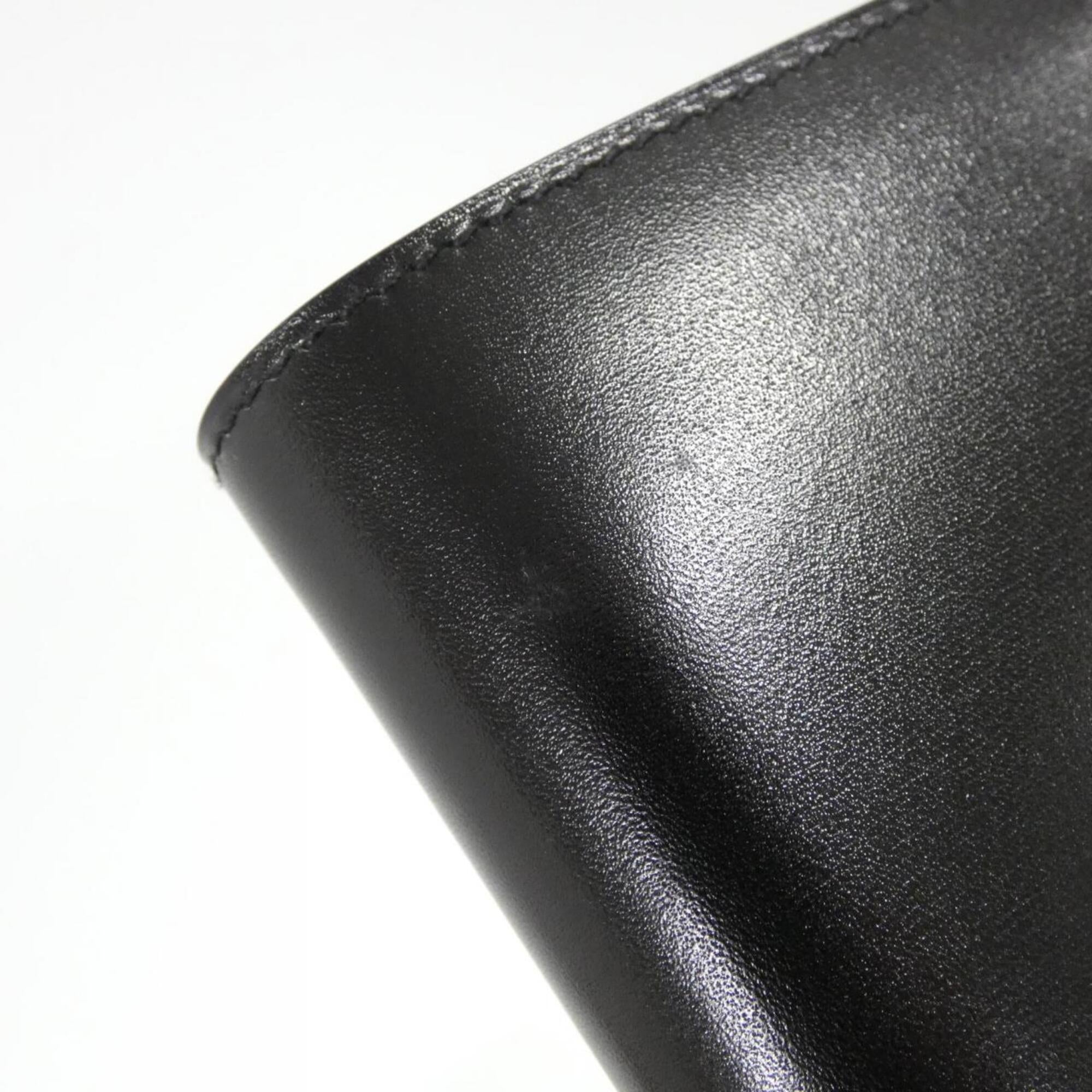 Hermes Black Box Calf Leather Wallet (Bi-Fold) (Pre-Owned)
