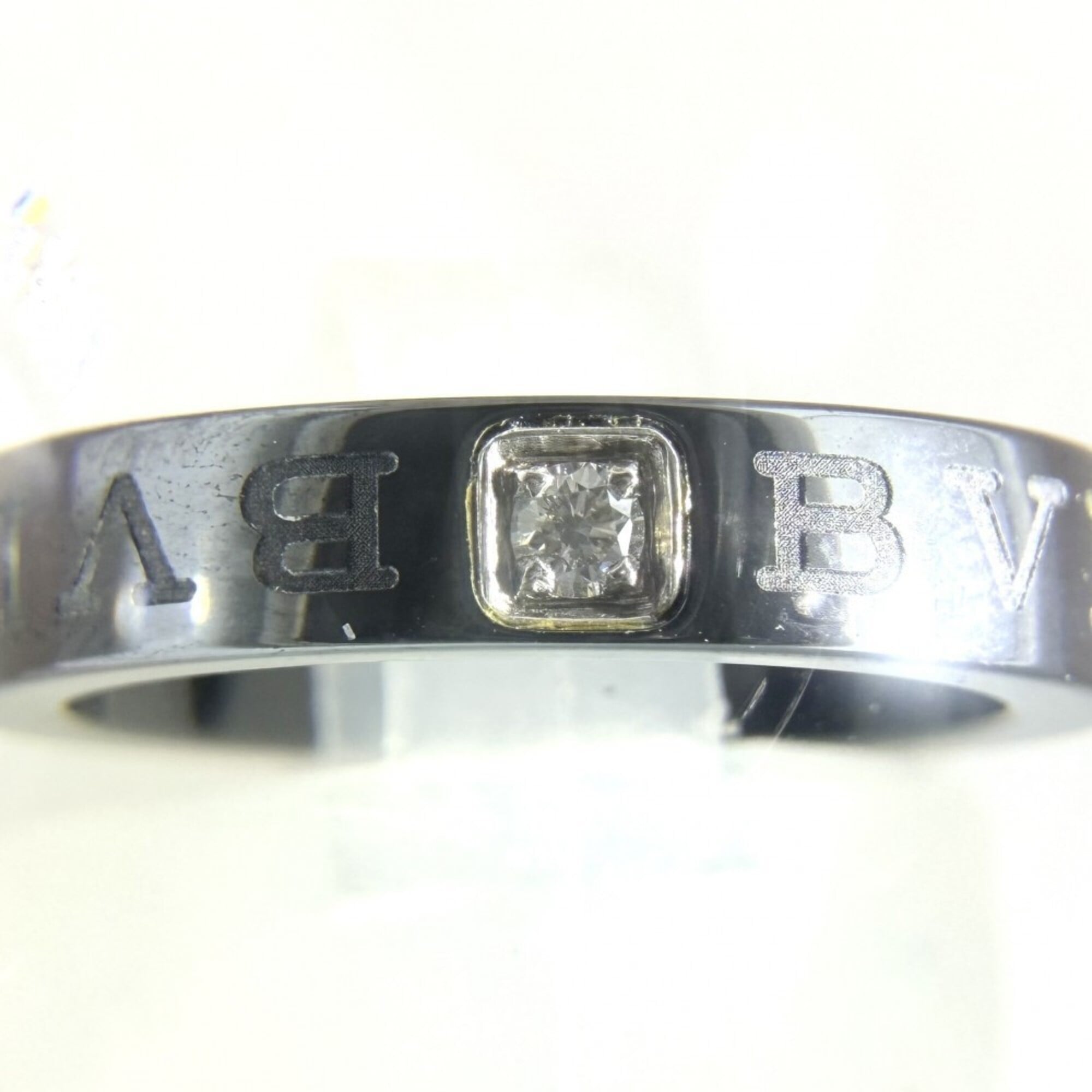 Bvlgari Bvlgari Bvlgari Black White Gold (18K) Ceramic Band Ring (Pre-Owned)