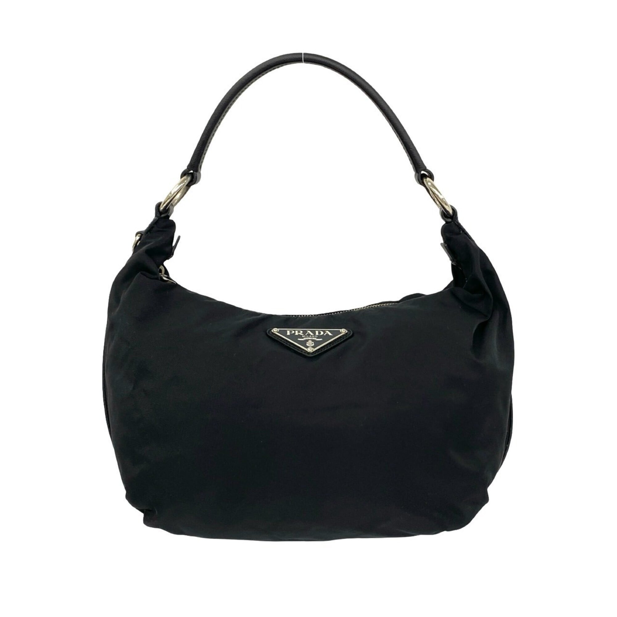 Prada Black Nylon Leather Shoulder Bag (Pre-Owned)