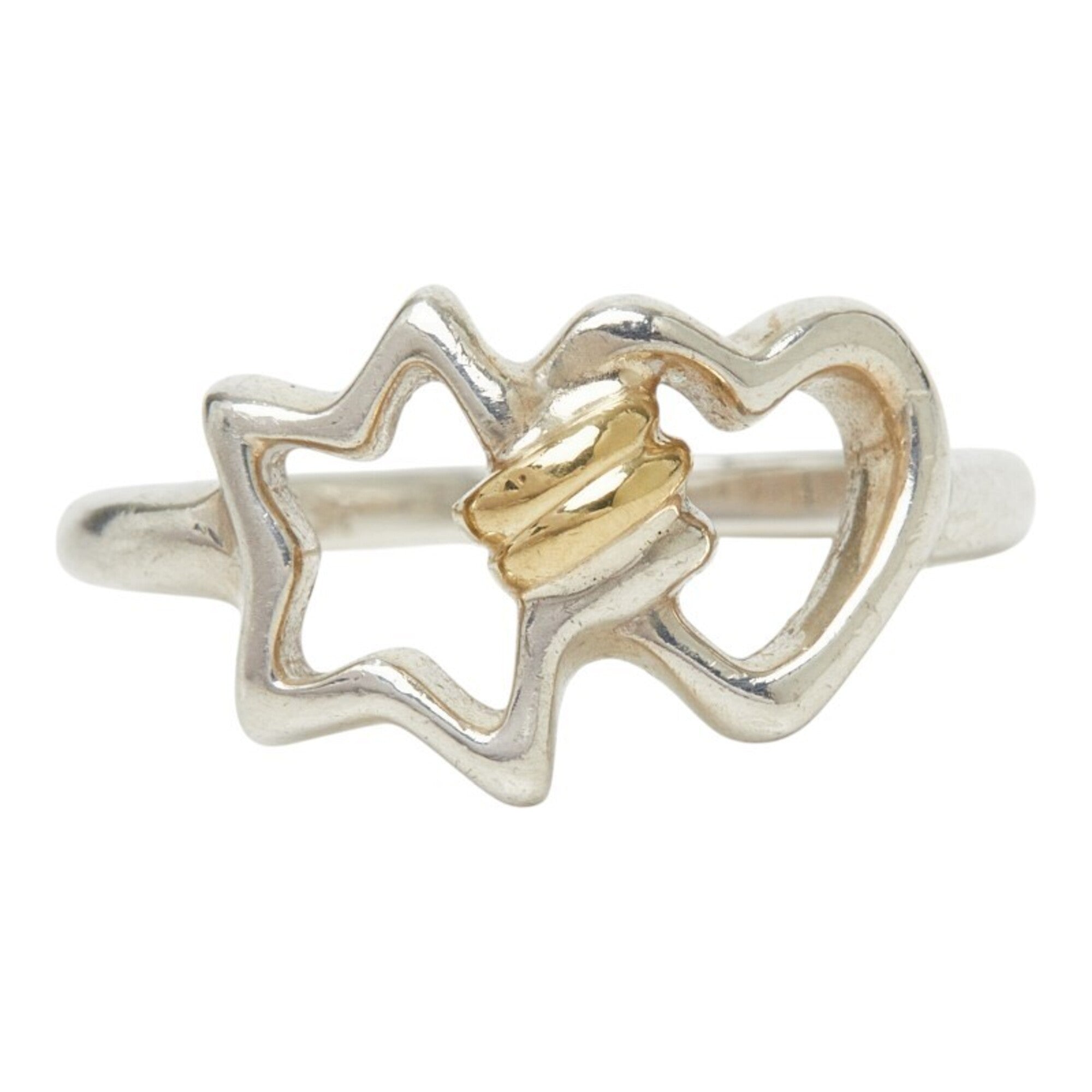 Tiffany Heart Yellow Gold (18K) Silver 925 Band Ring (Pre-Owned)