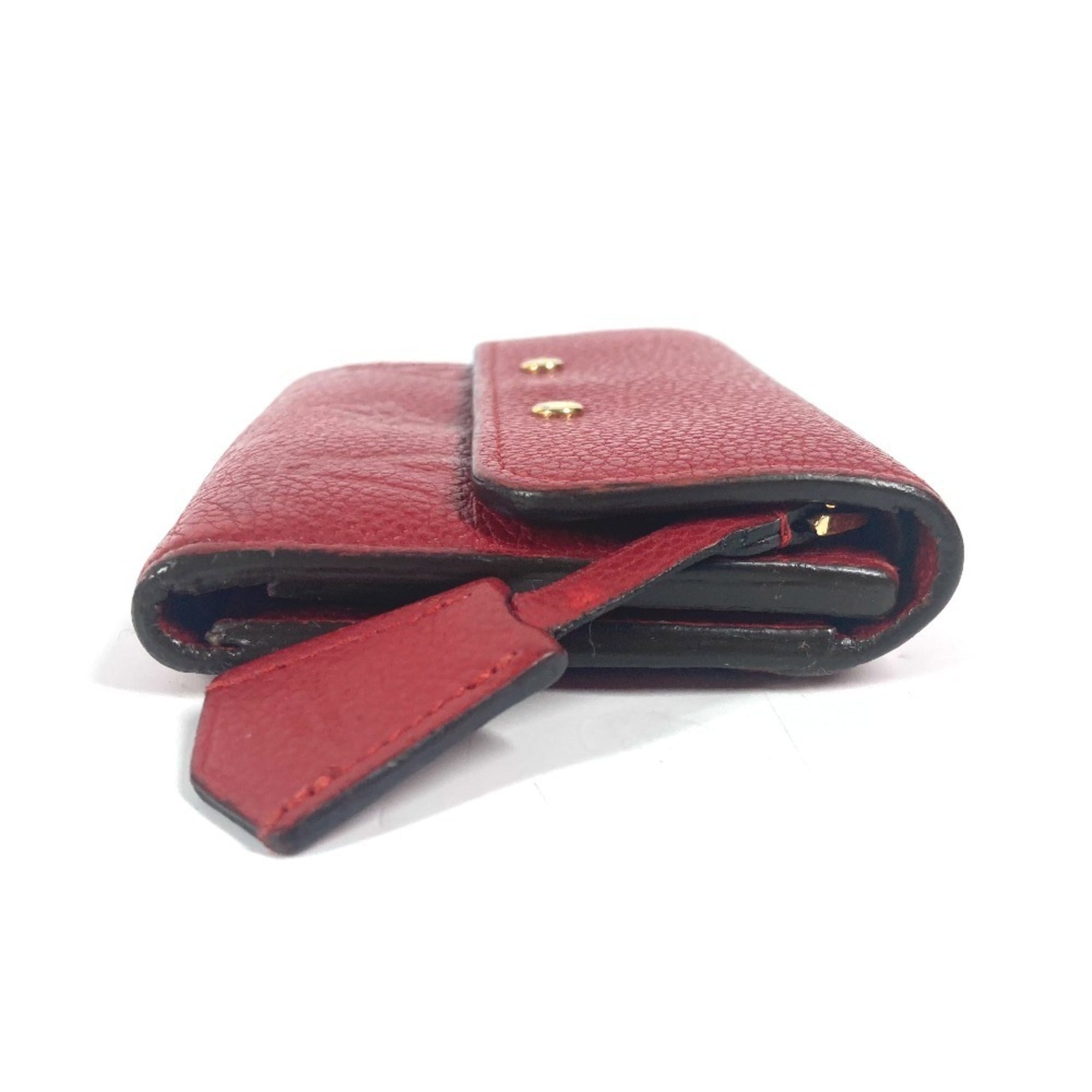 Louis Vuitton Cerise Red Color Monogram Empreinte Wallet (Tri-Fold) (Pre-Owned)