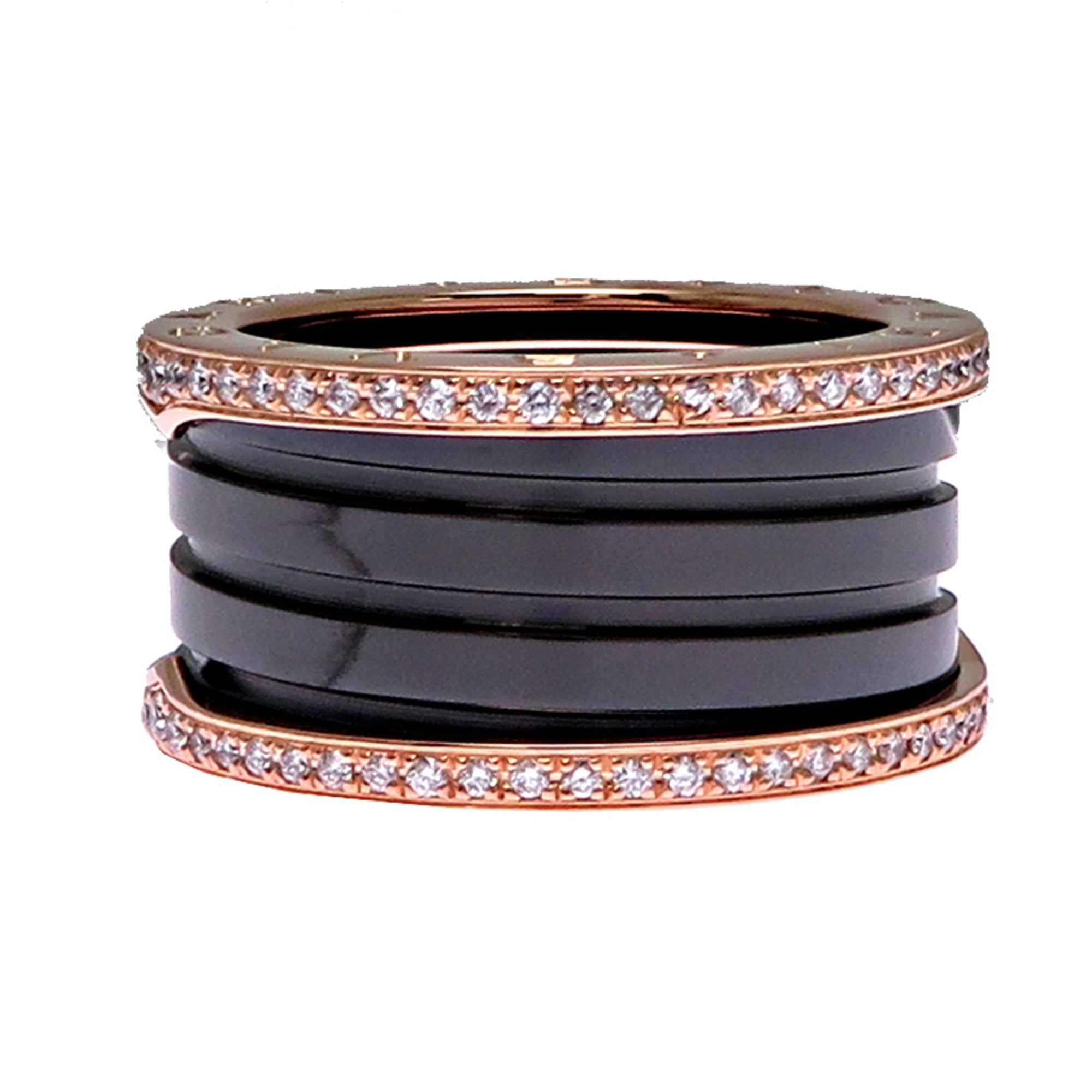 Bvlgari Pink Pink Gold (18K) Ceramic Band Ring (Pre-Owned)