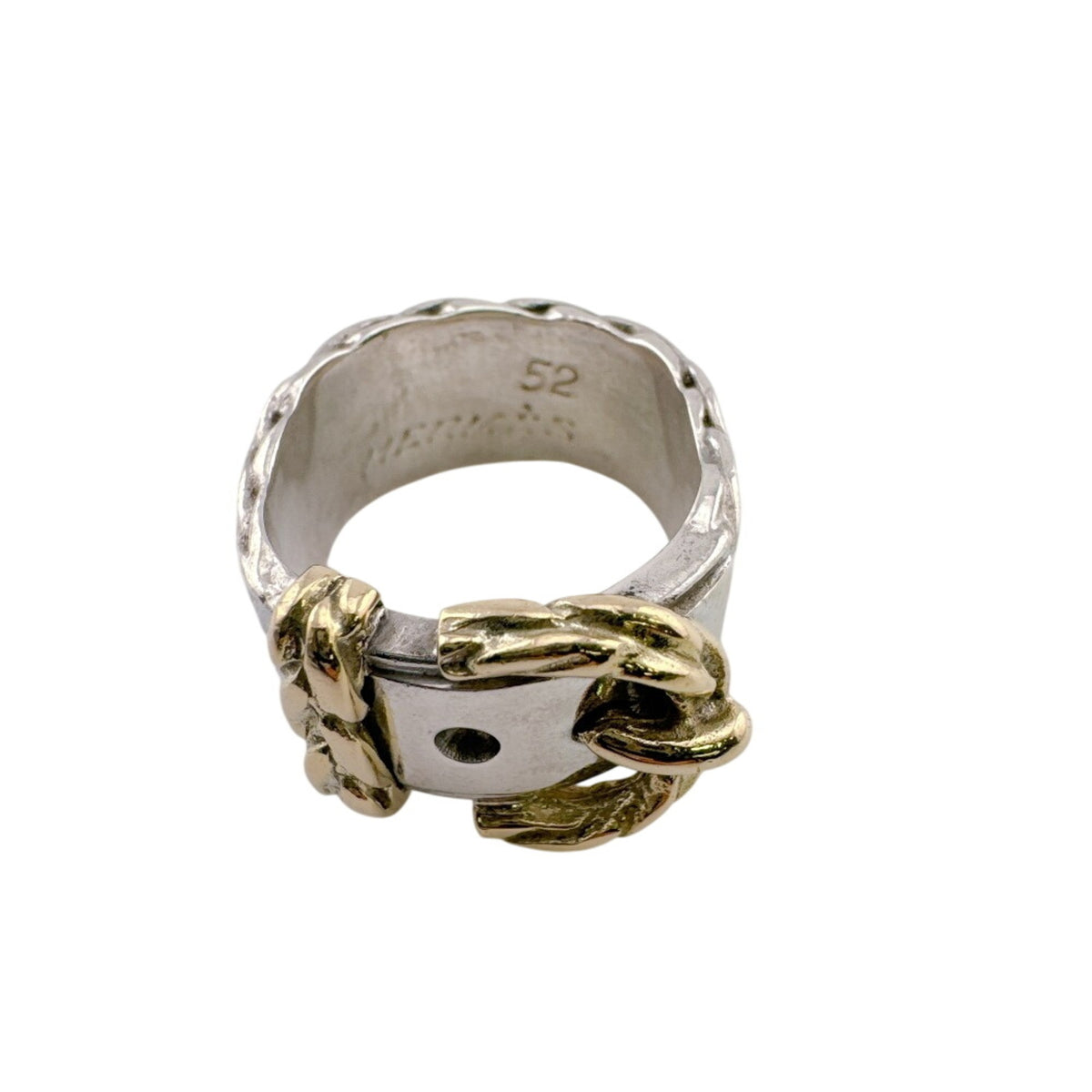 Hermes Silver Silver 925 Band Ring (Pre-Owned)