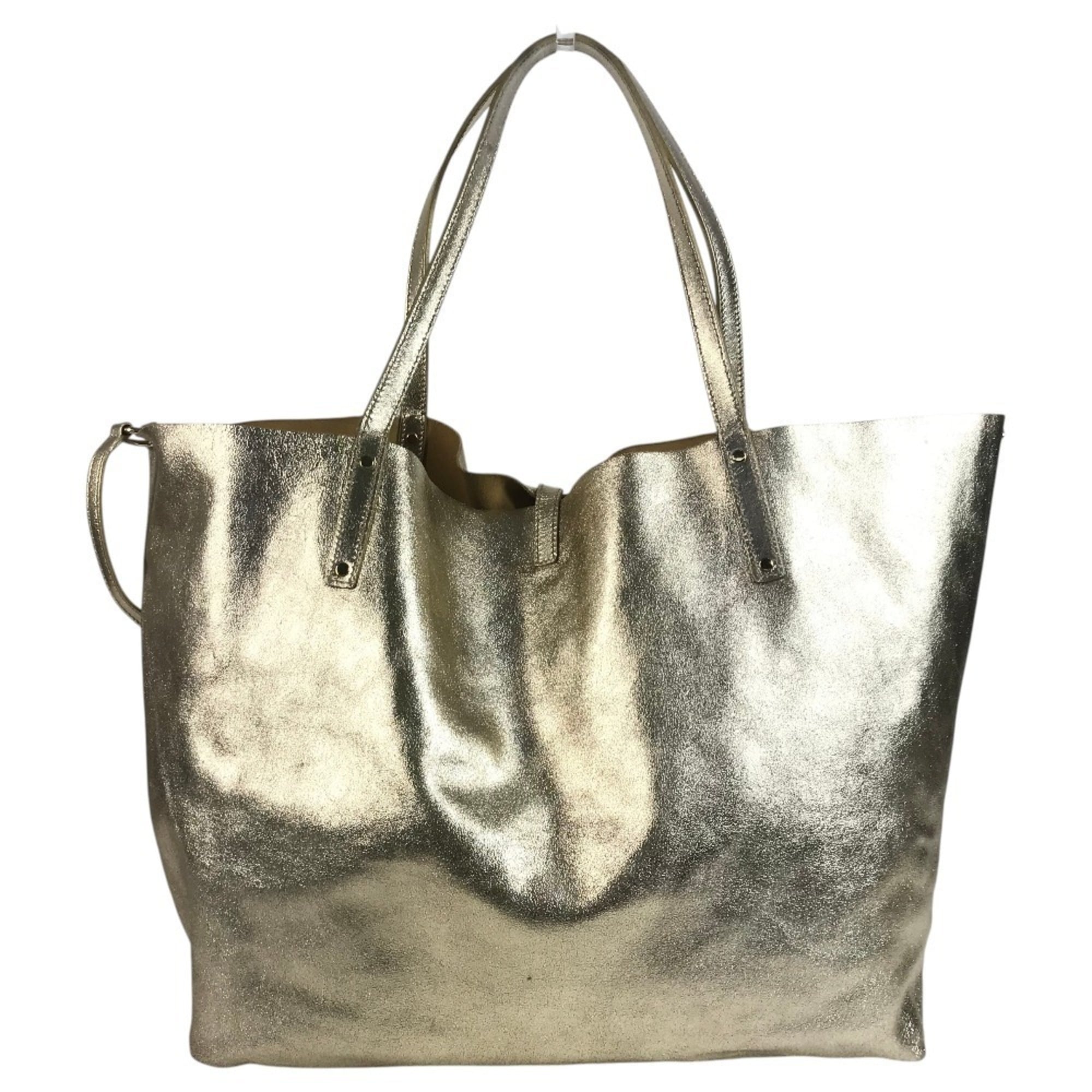 Tiffany Gold Leather Handbag Pouch Shoulder Bag Tote Bag (Pre-Owned)