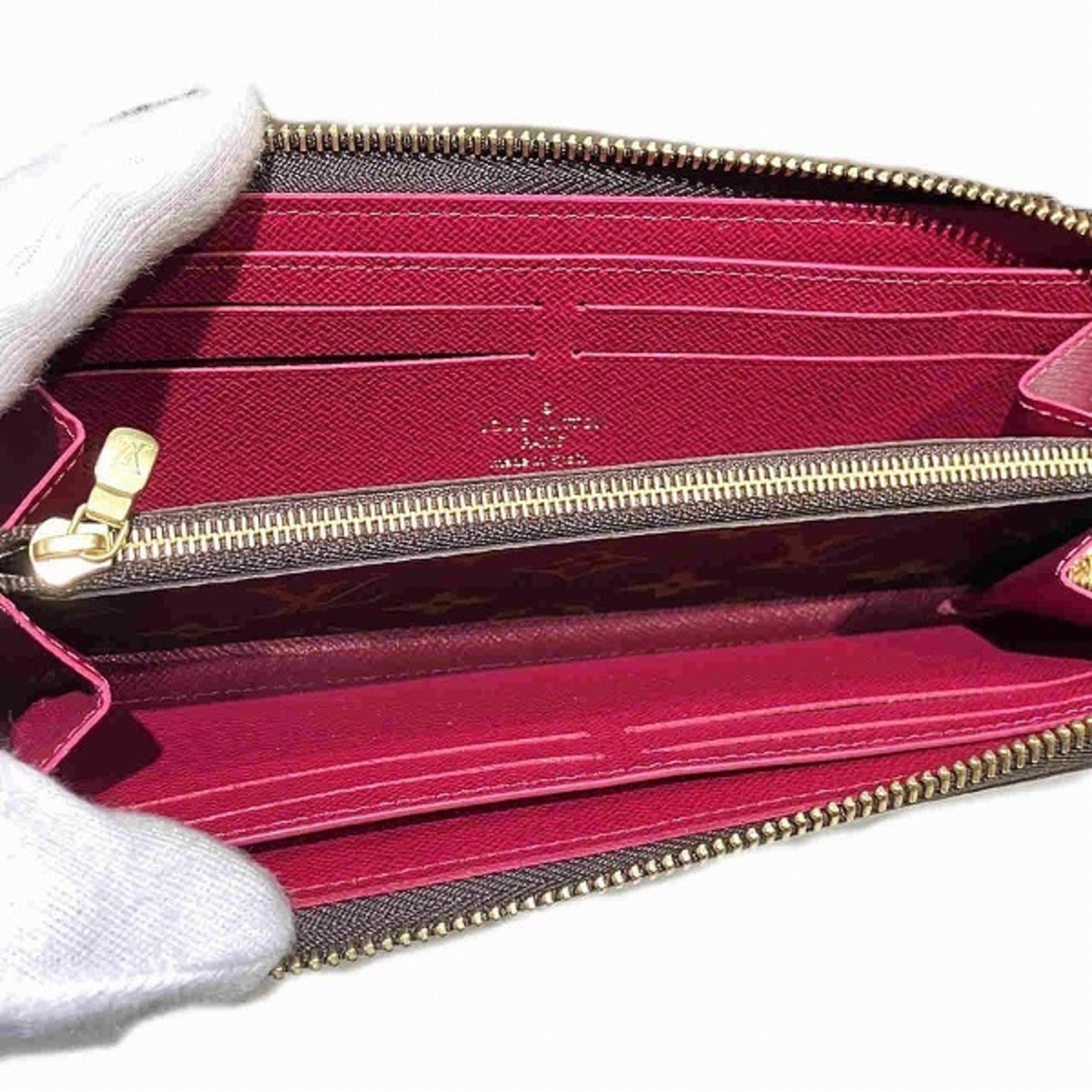 Louis Vuitton Monogram Brown Pink Monogram Long Wallet (Bi-Fold) (Pre-Owned)