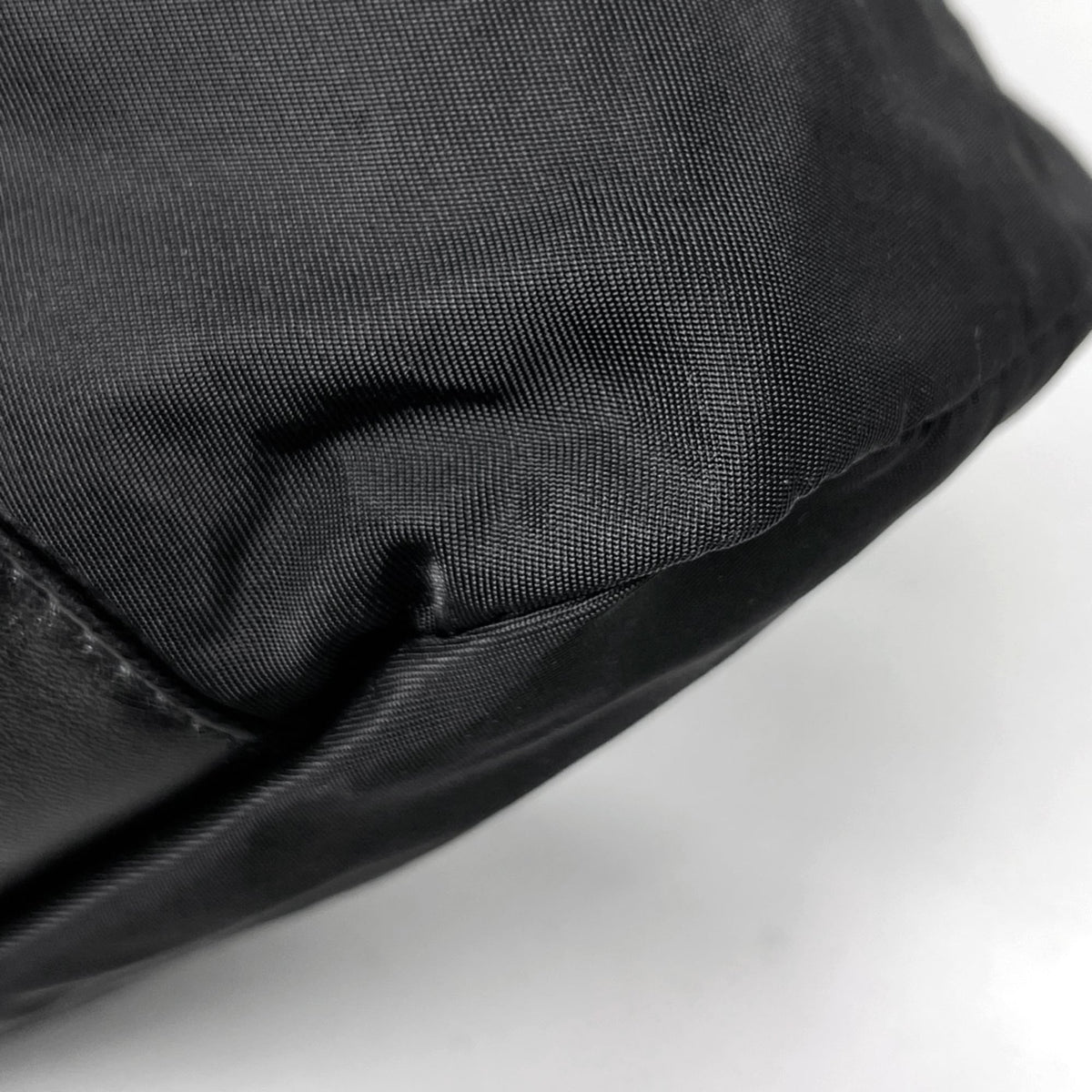 Prada Black Nylon Leather Tote Bag (Pre-Owned)