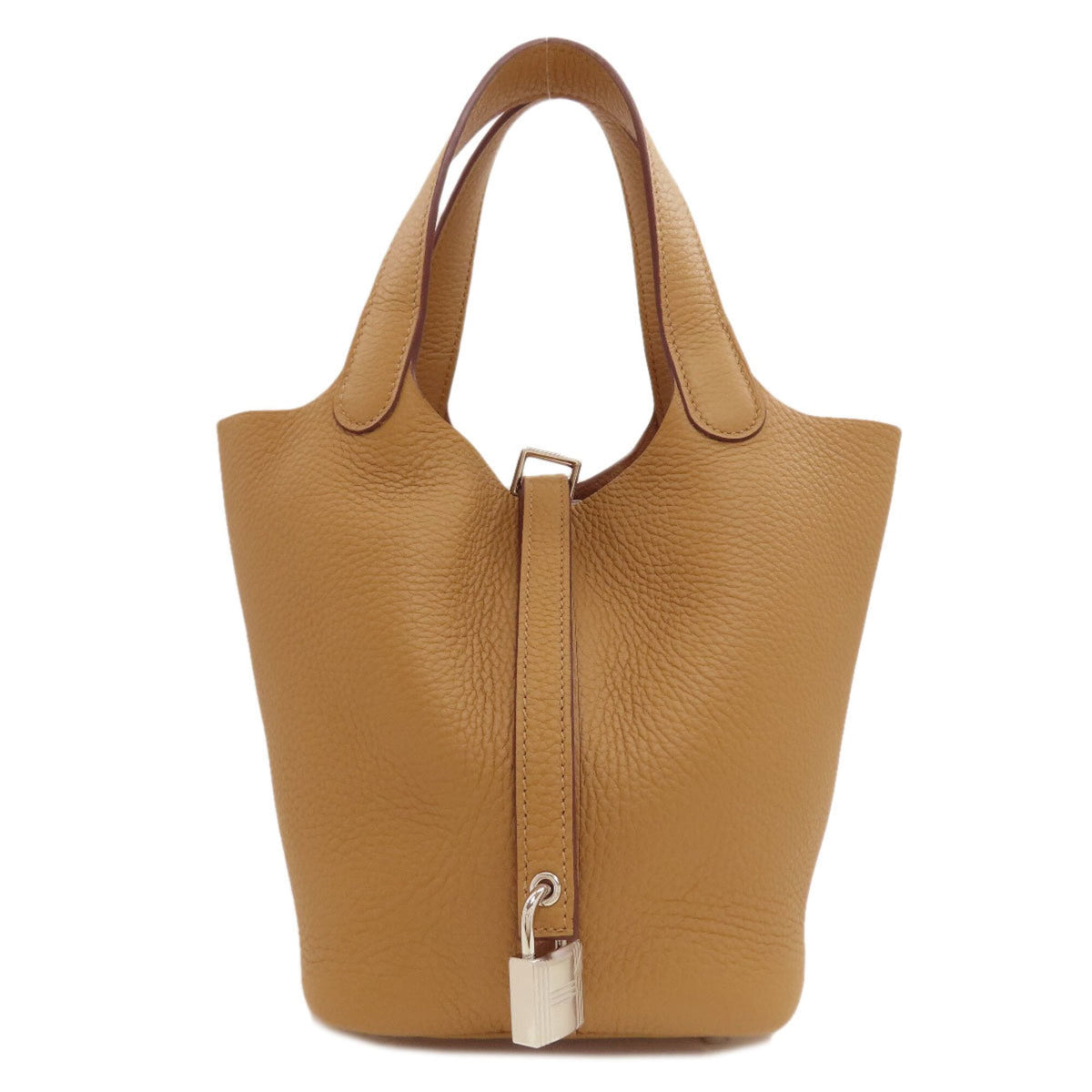 Hermes Brown Taurillon Clemence Leather Handbag (Pre-Owned)