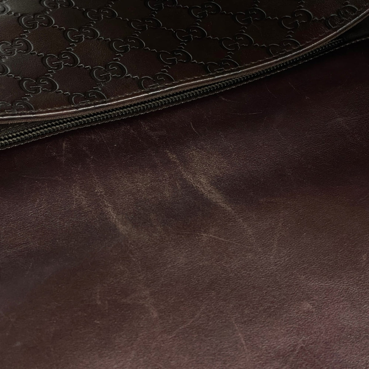 Gucci Brown Leather Shoulder Bag (Pre-Owned)