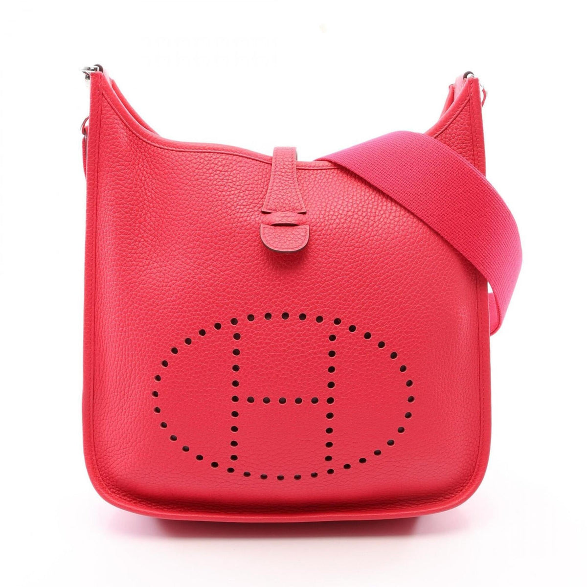 Hermes Pink Taurillon Clemence Leather Handbag Shoulder Bag (Pre-Owned)