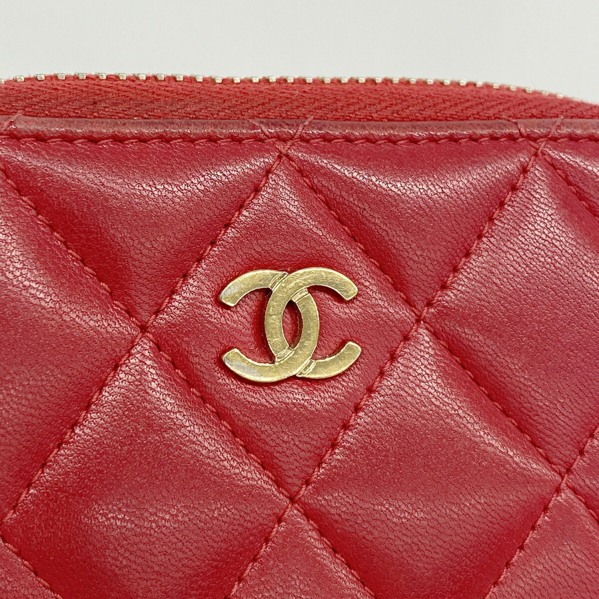 Chanel Pink Leather Coin Purse/Coin Case (Pre-Owned)