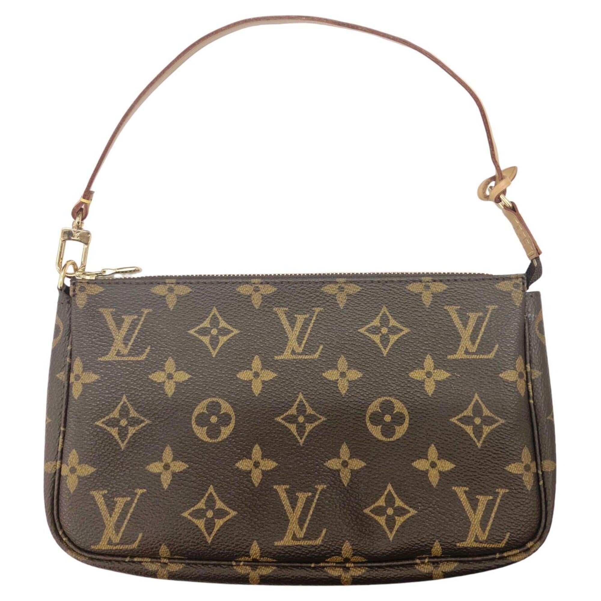 Louis Vuitton Brown Monogram Handbag Pochette Pouch (Pre-Owned)