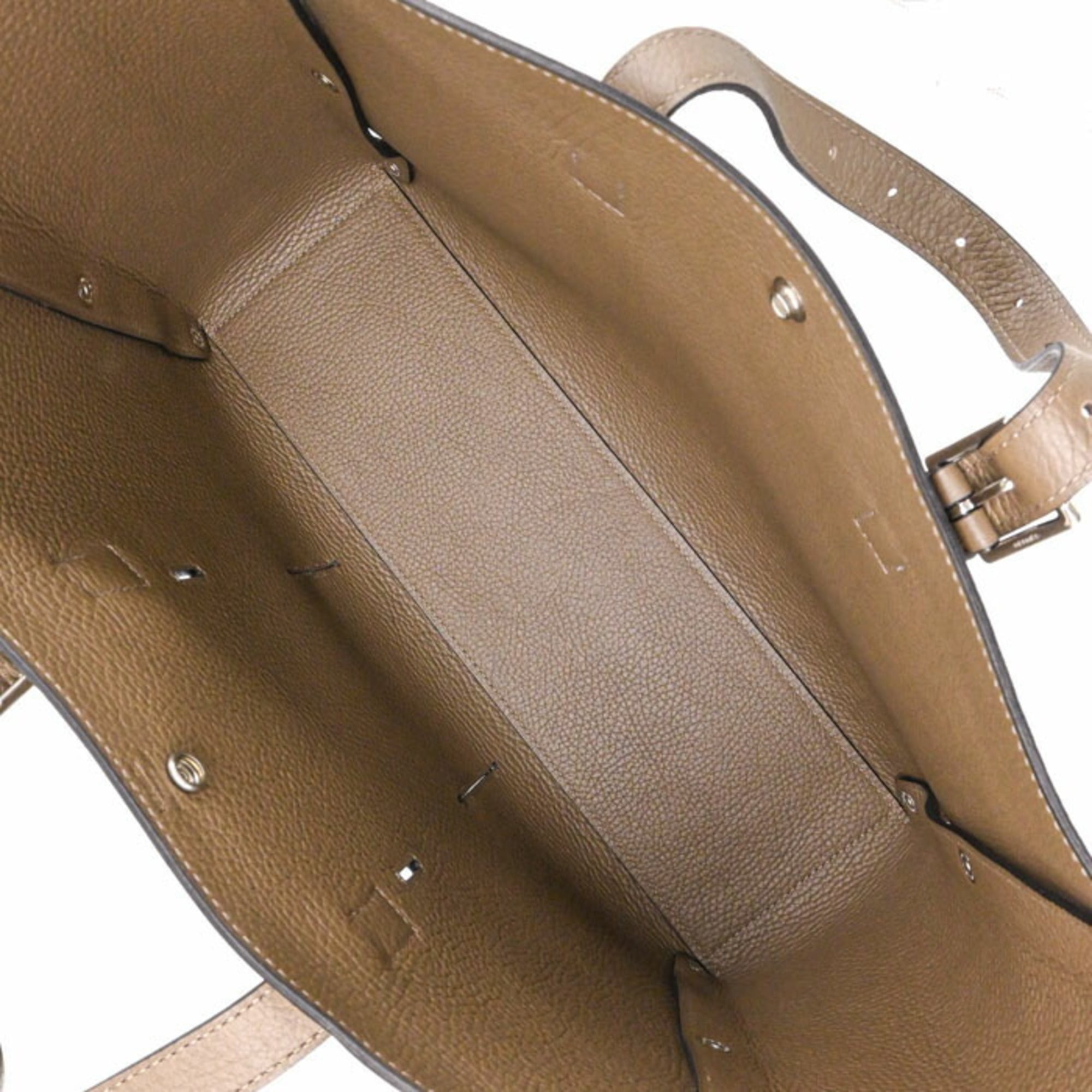 Hermes Etoupe Gray Taurillon Clemence Leather Handbag (Pre-Owned)