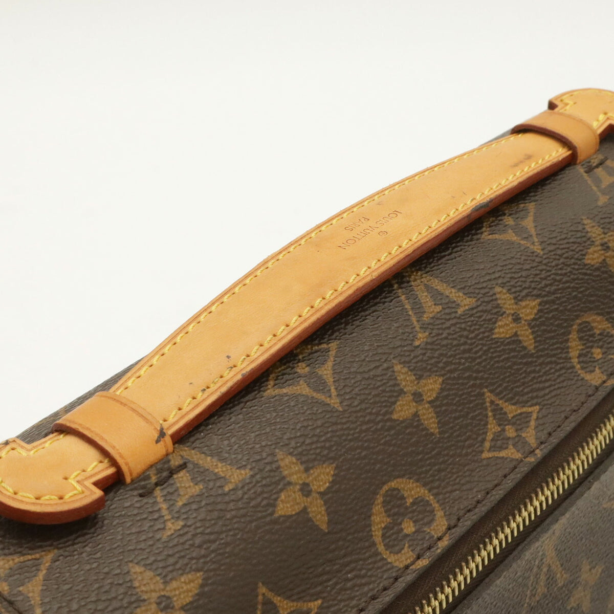 Louis Vuitton Brown Vinyl Clutch Bag Handbag Pochette Shoulder Bag (Pre-Owned)