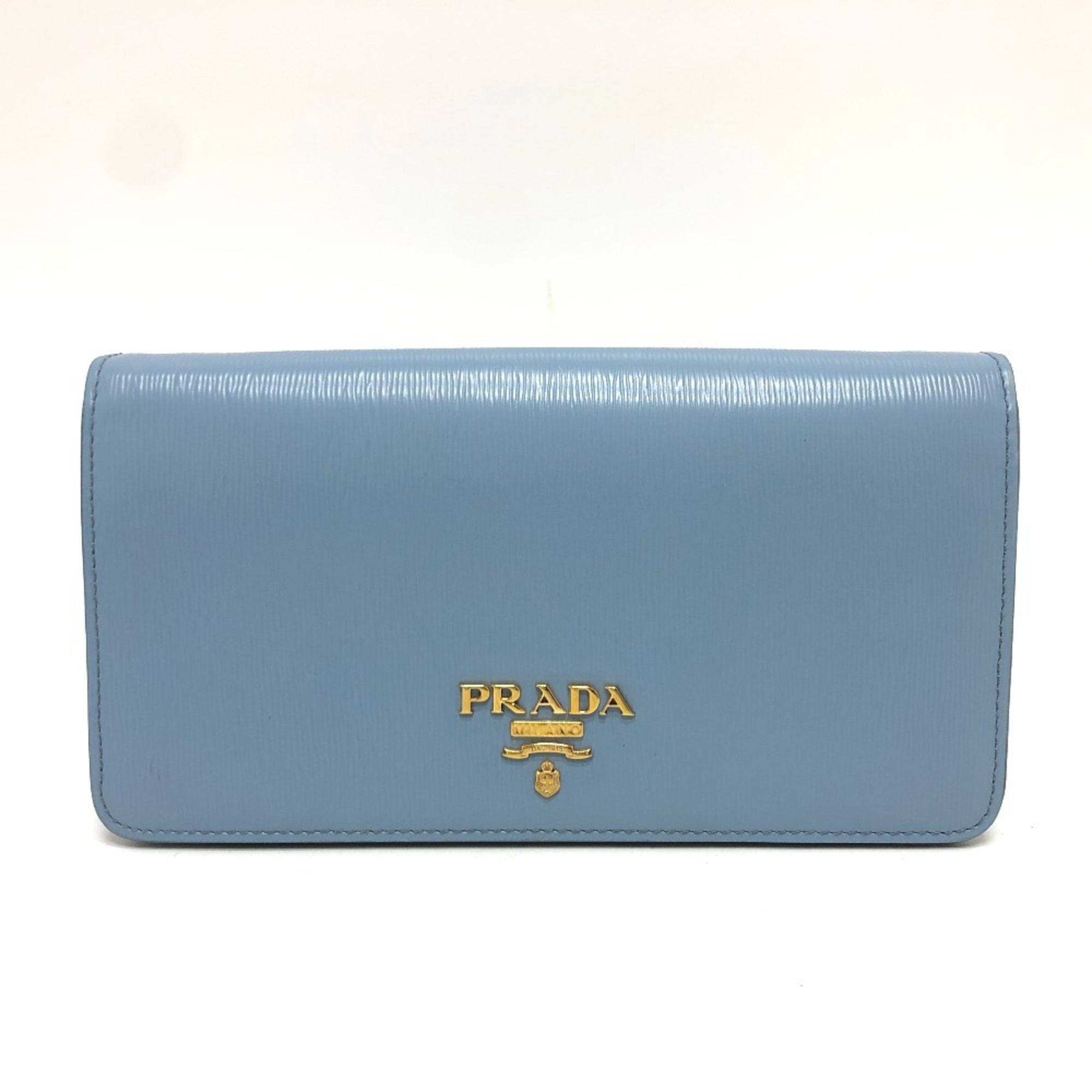 Prada Blue Leather Shoulder Bag (Pre-Owned)