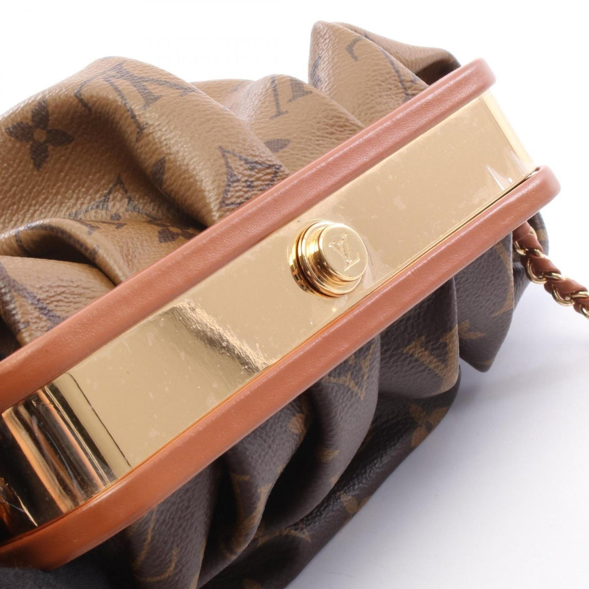 Louis Vuitton Brown Coated Canvas Pvc Monogram Reverse Leather Handbag Shoulder Bag (Pre-Owned)