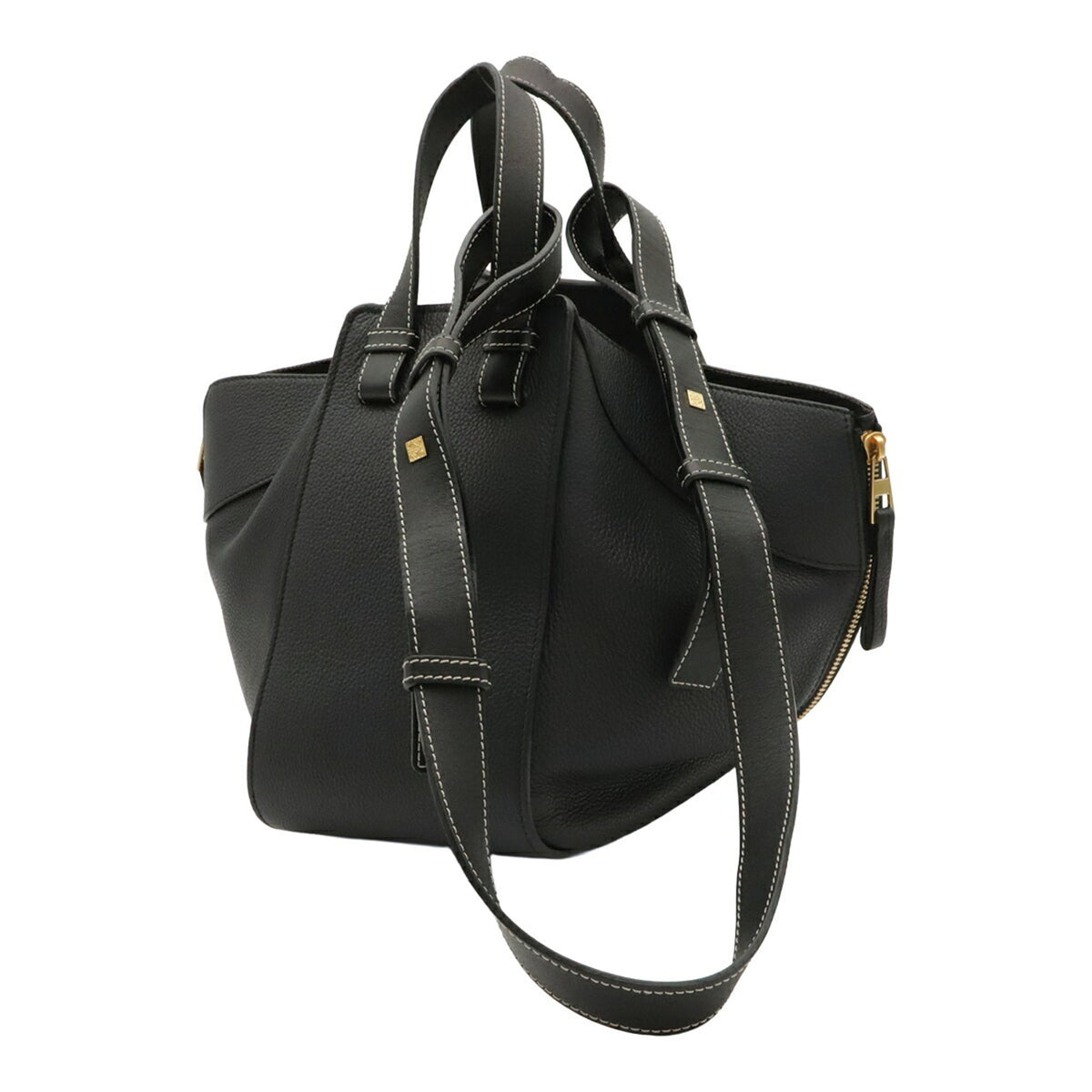 Loewe Beige Navy Sand Leather Handbag Shoulder Bag (Pre-Owned)