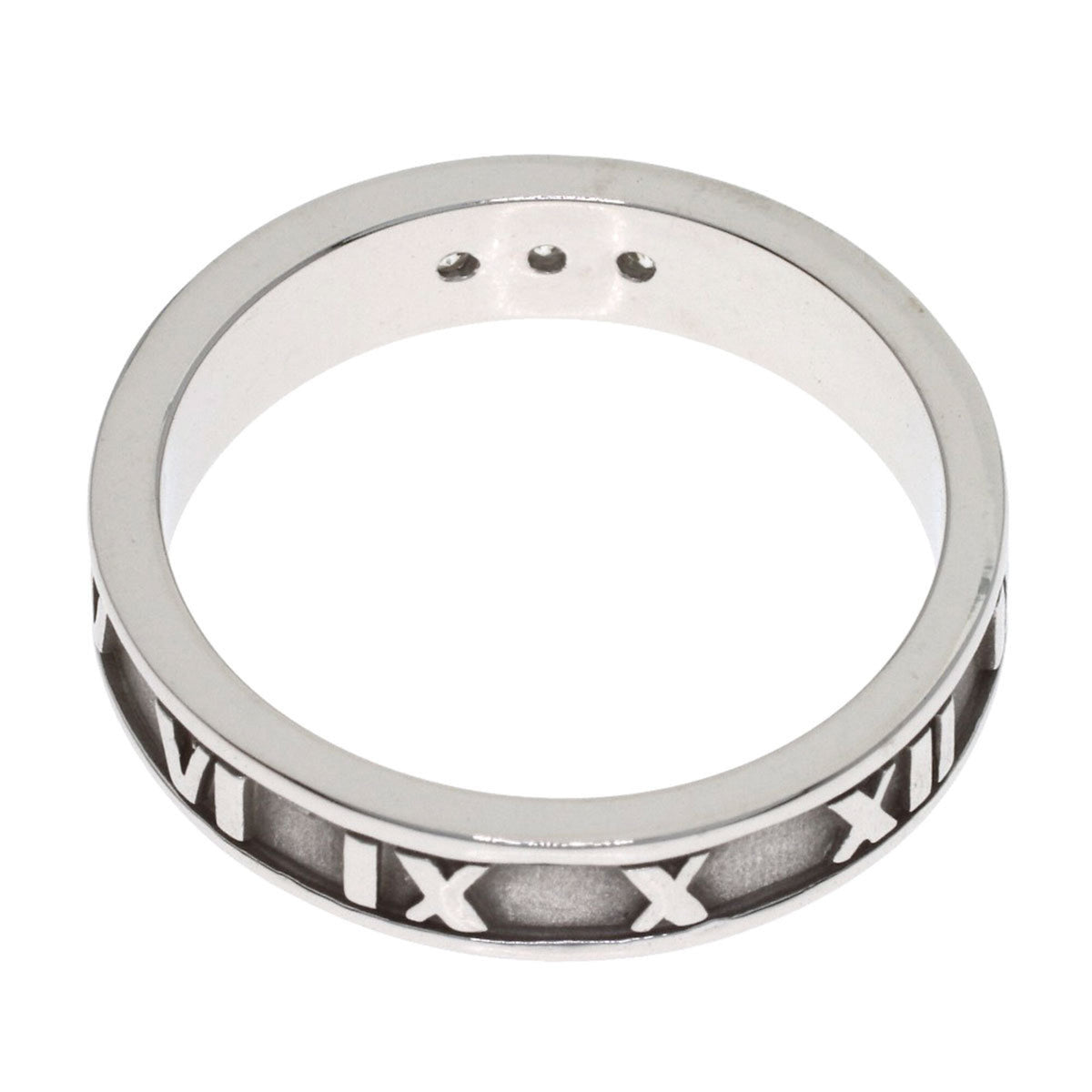 Tiffany Atlas White Gold (18K) Band Ring (Pre-Owned)