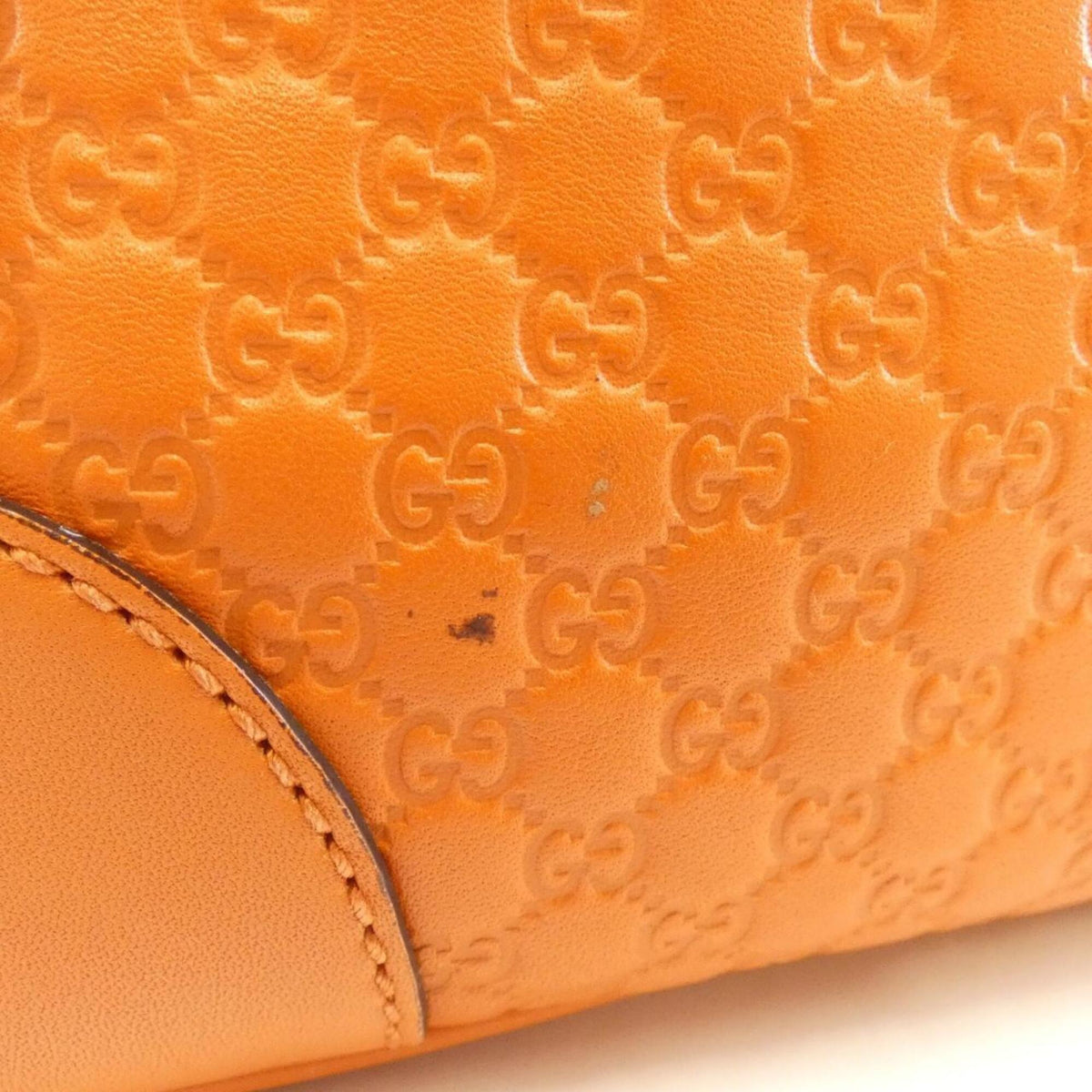 Gucci Orange Micro Gg Leather Handbag (Pre-Owned)