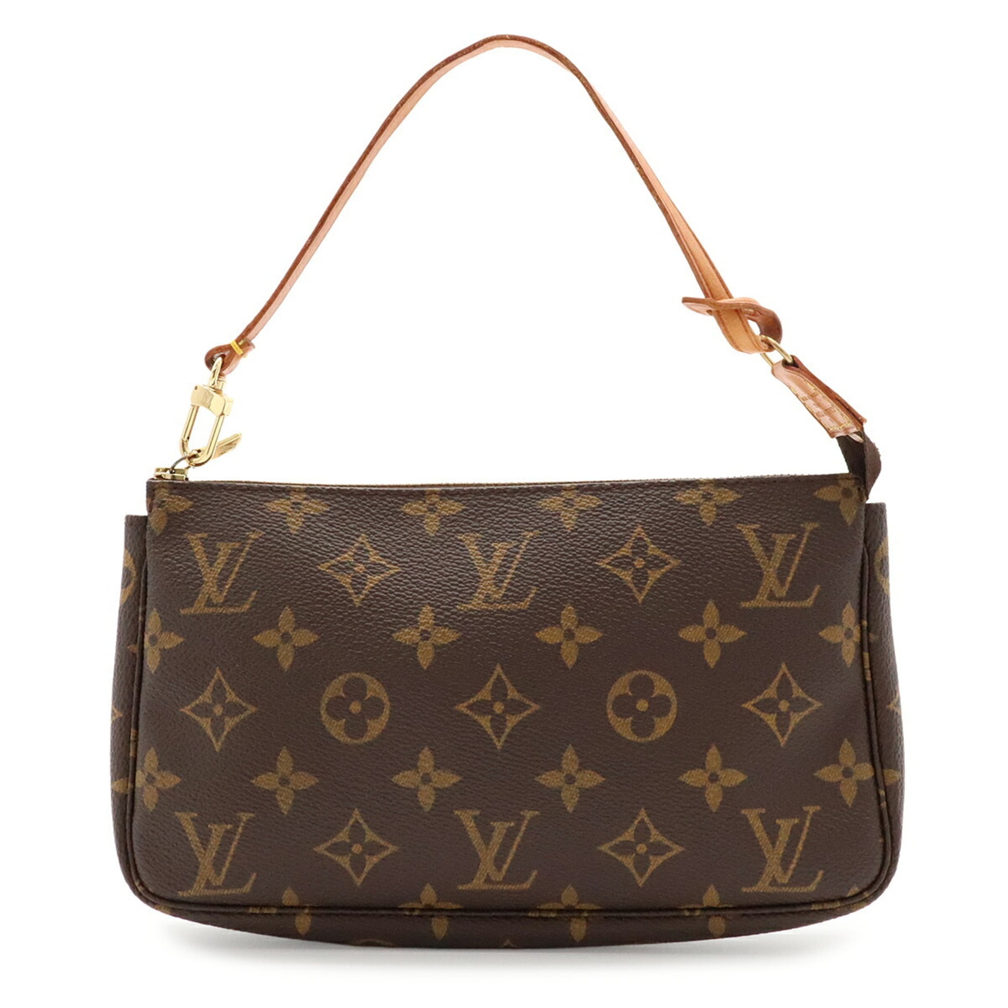 Louis Vuitton Brown Monogram Canvas Clutch Bag Pochette Pouch Shoulder Bag (Pre-Owned)