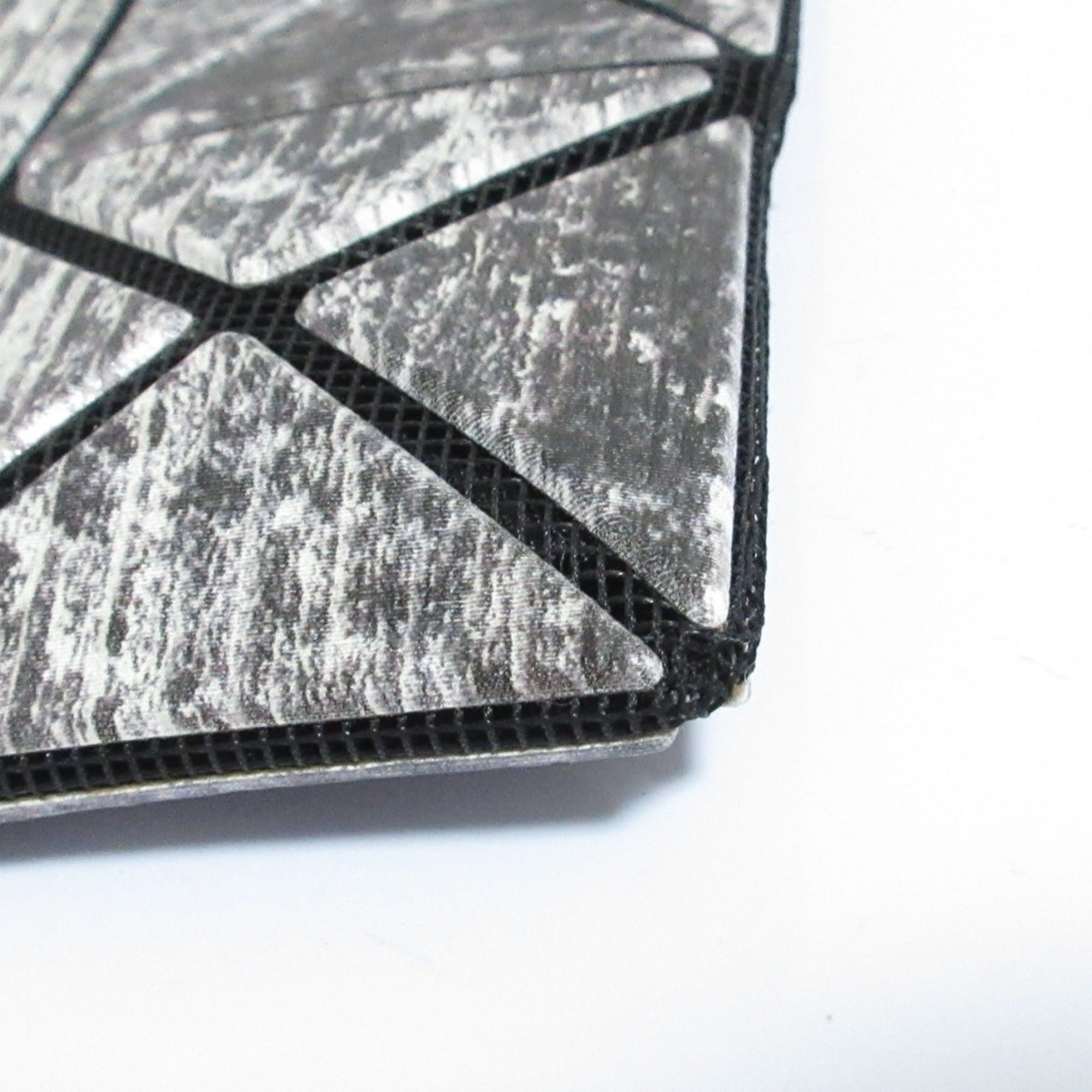 Issey Miyake Gray Nylon Polyester Elastane Brass Clutch Bag (Pre-Owned)