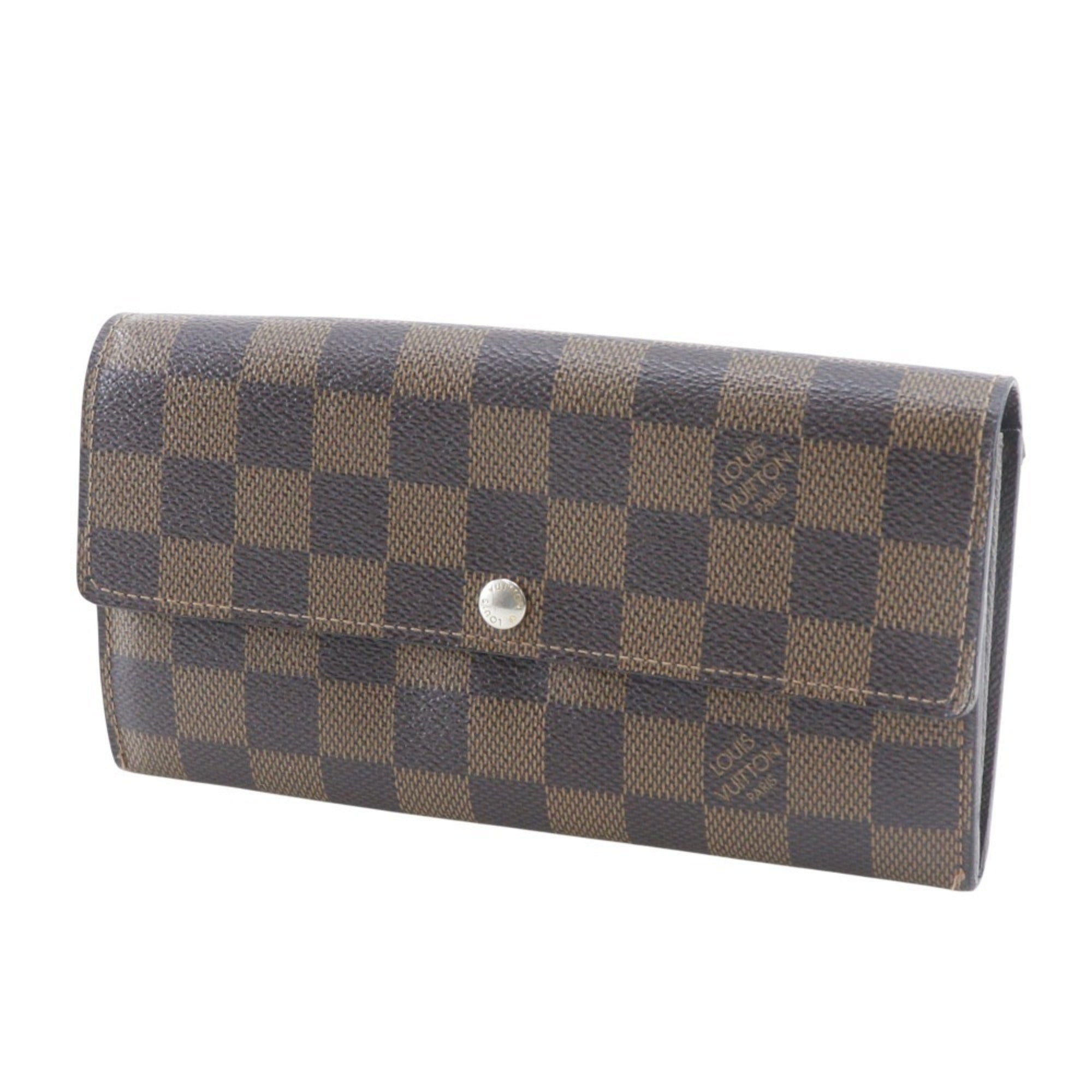 Louis Vuitton Damier Brown Damier Canvas Long Wallet (Bi-Fold) (Pre-Owned)