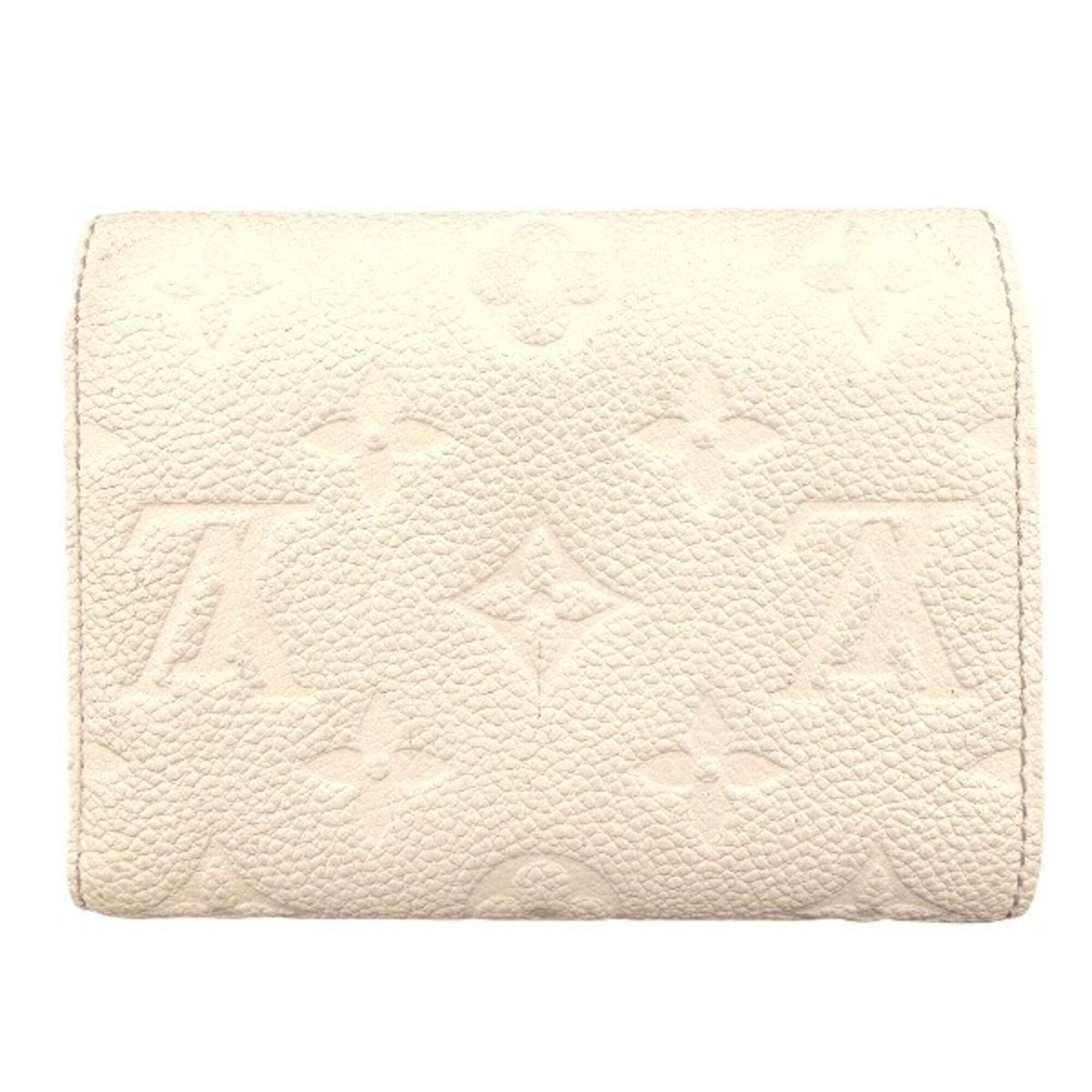 Louis Vuitton Cream Monogram Empreinte Leather Wallet (Tri-Fold) (Pre-Owned)