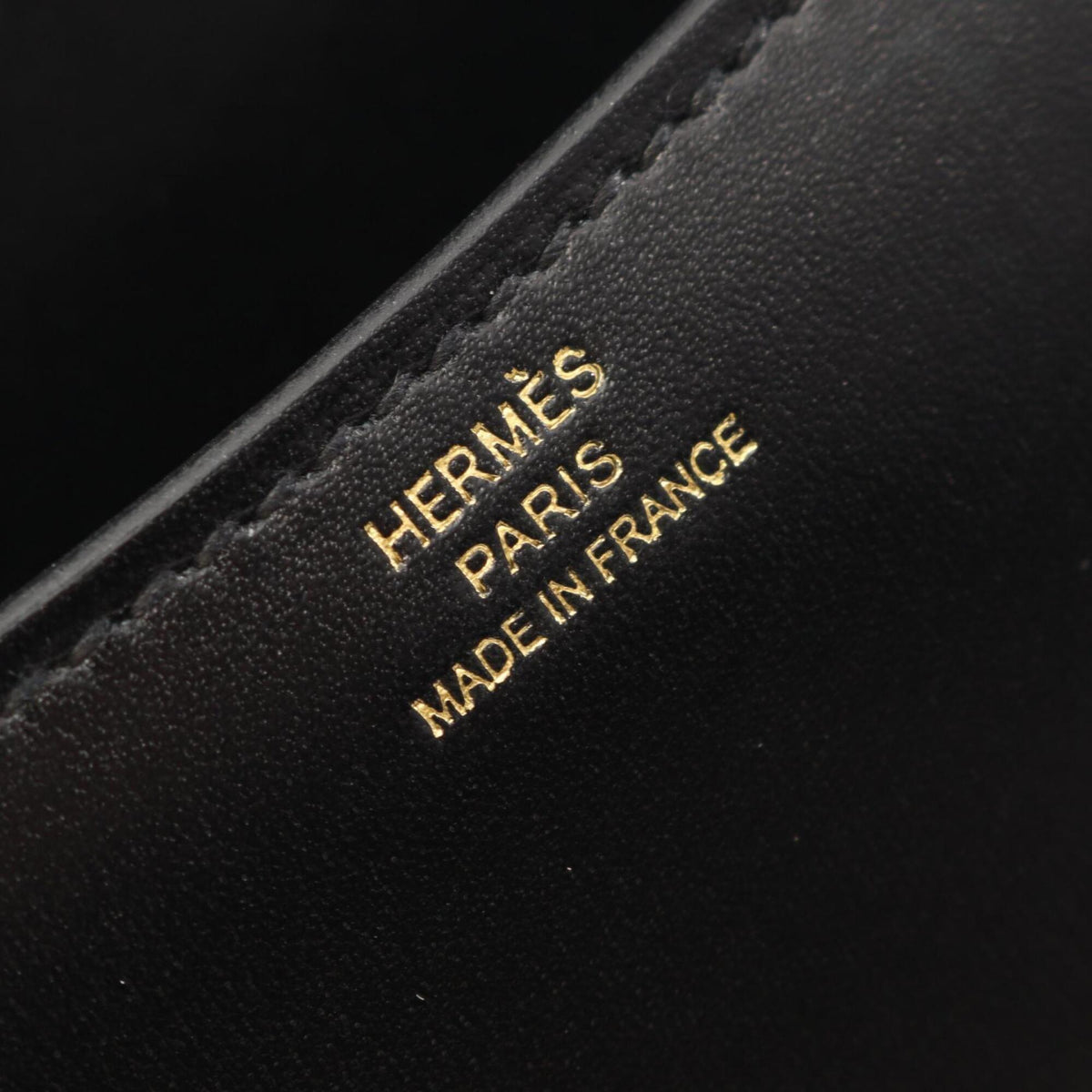 Hermes Constance Black Box Calf Leather Handbag Shoulder Bag (Pre-Owned)