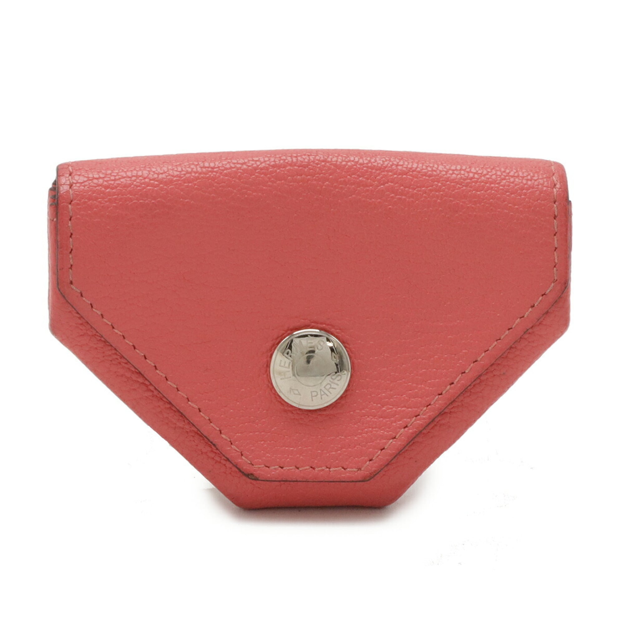 Hermes Pink Chevre Myzore Leather Coin Purse/Coin Case (Pre-Owned)