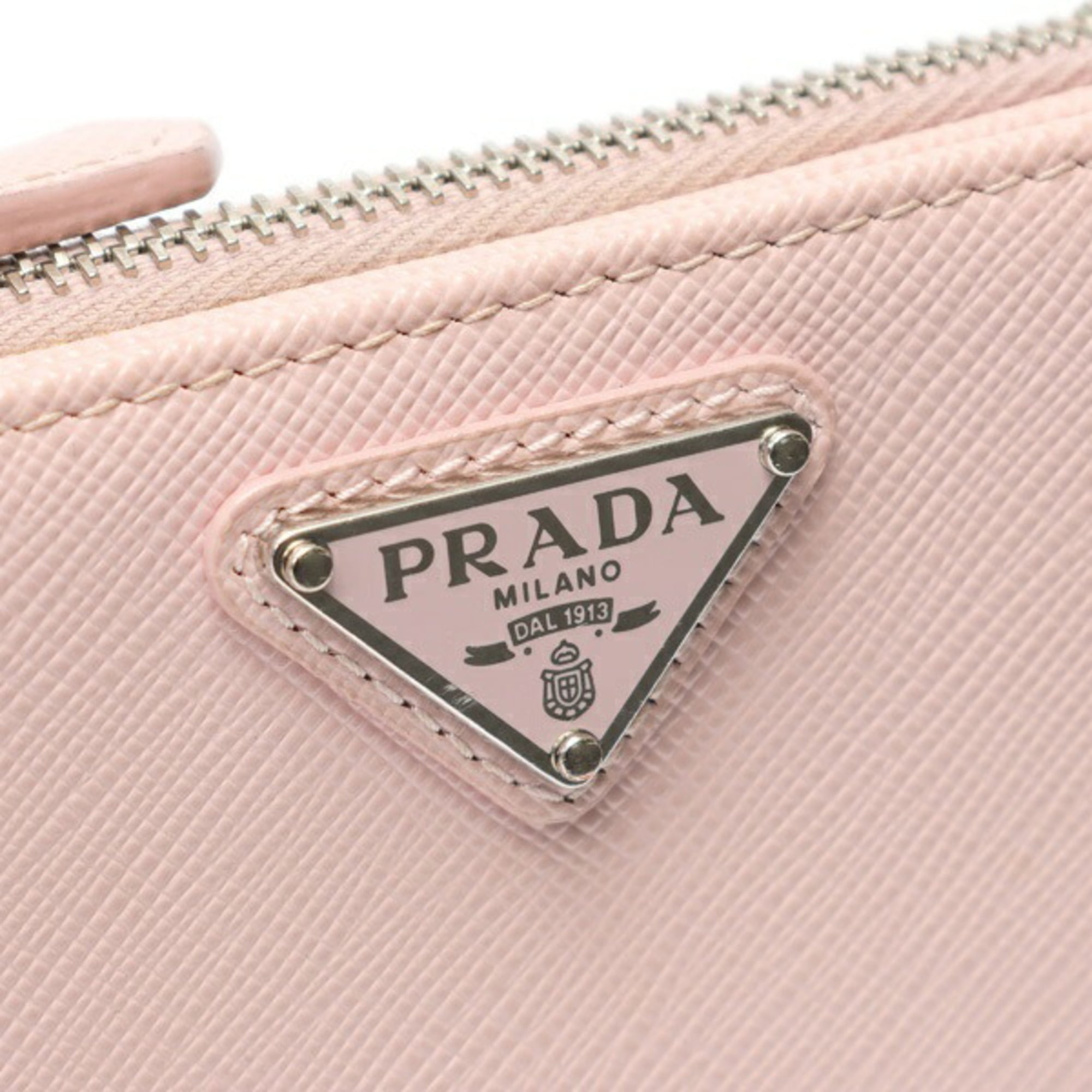 Prada Pink Leather Wallet (Bi-Fold) (Pre-Owned)